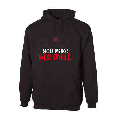 G-graphics Hoodie You make me melt mit trendigem Frontprint, Aufdruck auf der Vorderseite, Spruch/Sprüche/Print/Motiv, für jung & alt