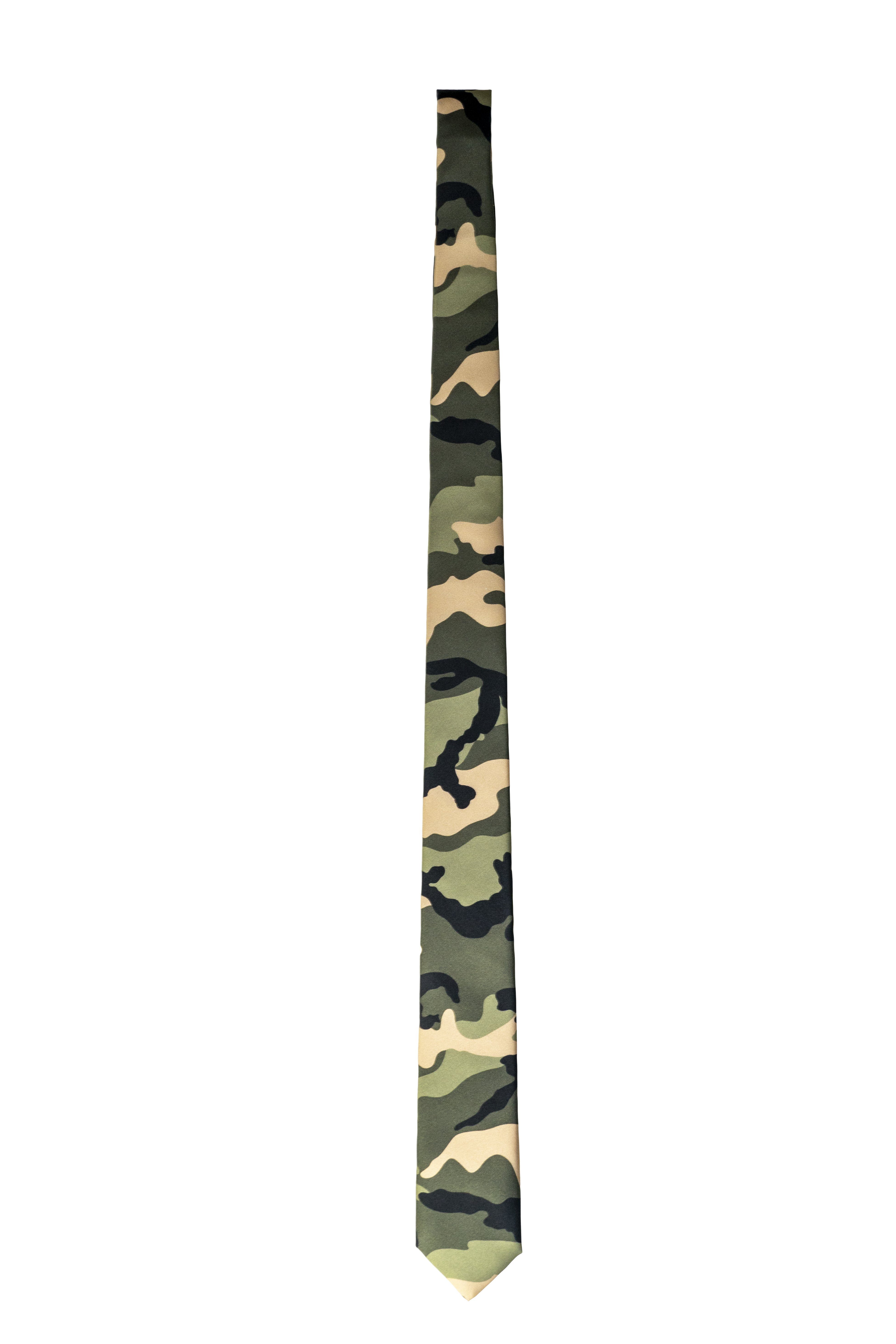 Chiccheria Camouflage Brand in Krawatte aus Made Seide, Italy