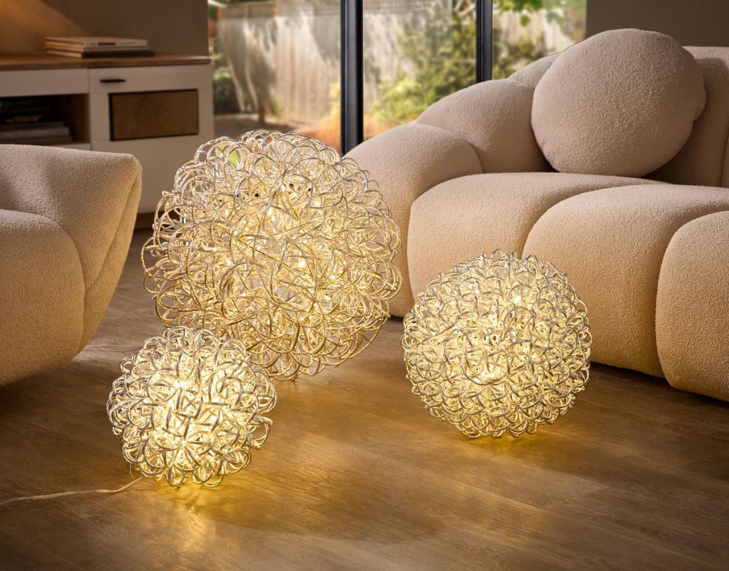 formano Tischleuchte Draht, LED, XXL Tischlampe