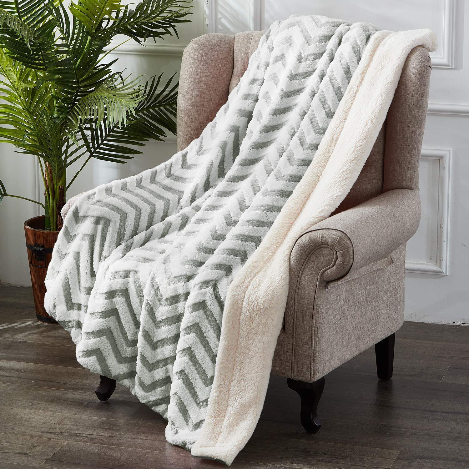 155 127 Flanell-Fleece-Decke, HOMEIDEAS, Grau 480 g/m² cm Wohndecke, x