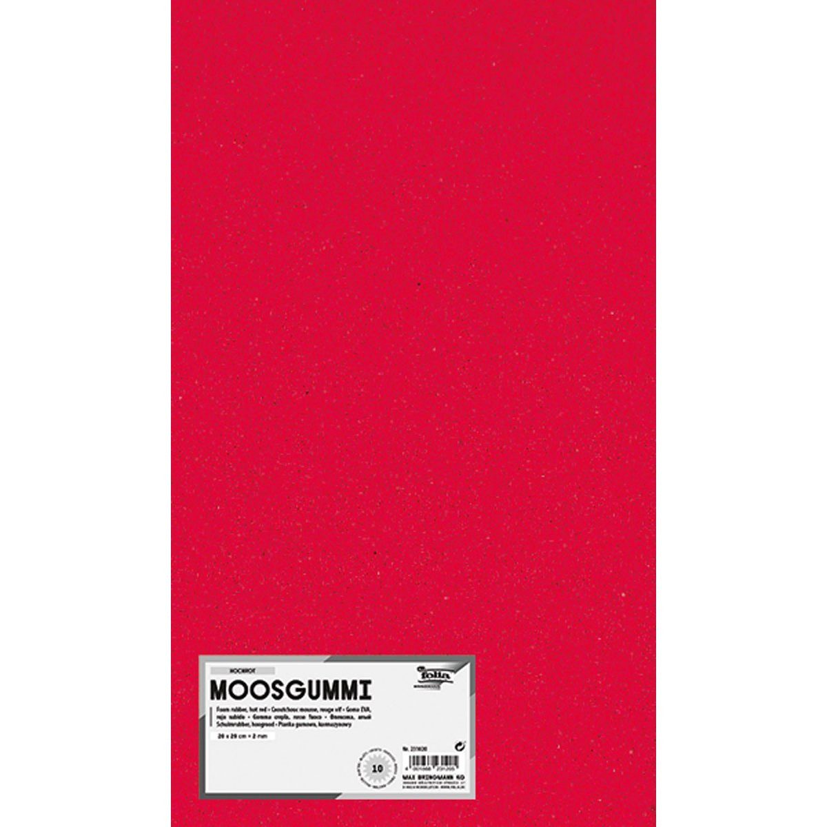 Folia Max Bringmann KG Moosgummi folia Moosgummi hochrot 20x29cm 10 Blatt