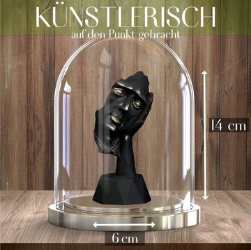 Perfekto24 Skulptur Skulpturen 3er Set in Schwarz - edle Dekoration - Moderne Dekofiguren