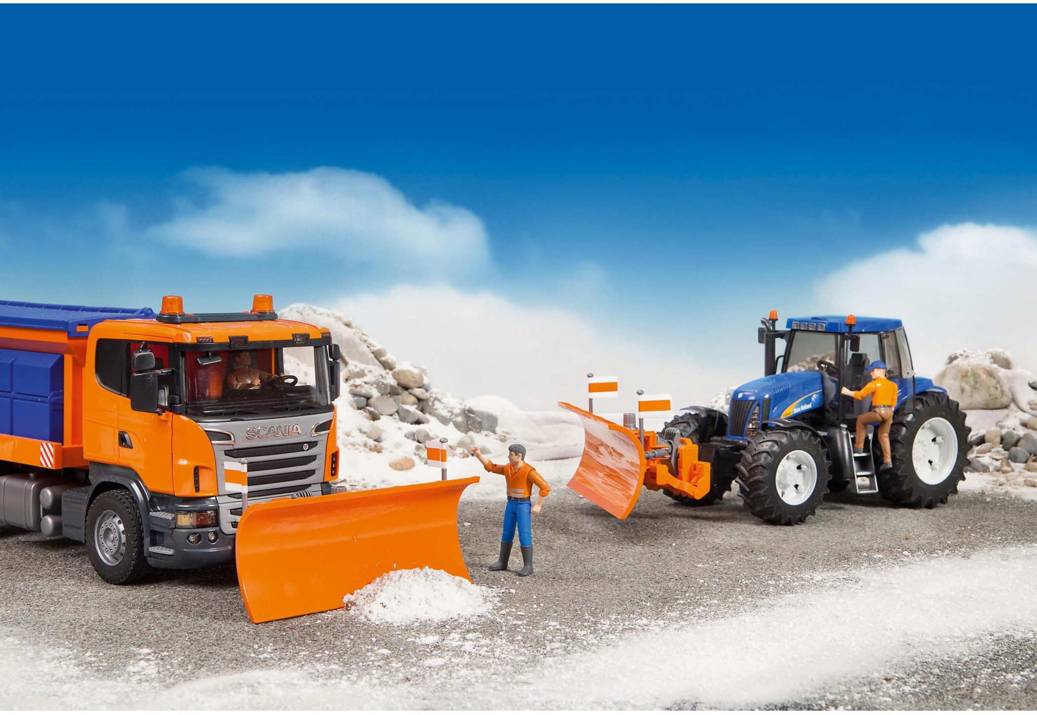 Bruder® Spielzeug-Auto Spielfahrzeug Service-Fahrzeuge Zubehör Straßen-Räum günstig online kaufen