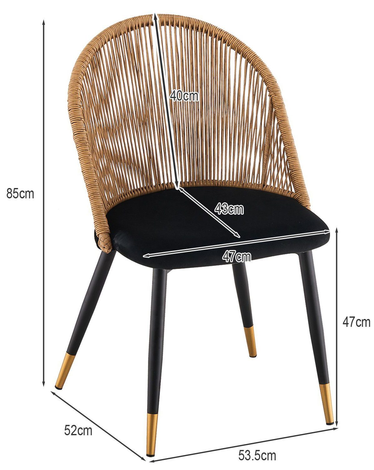 Ofcasa Esszimmerstuhl Polsterstuhl (2er Set), Samtstuhl günstig online kaufen