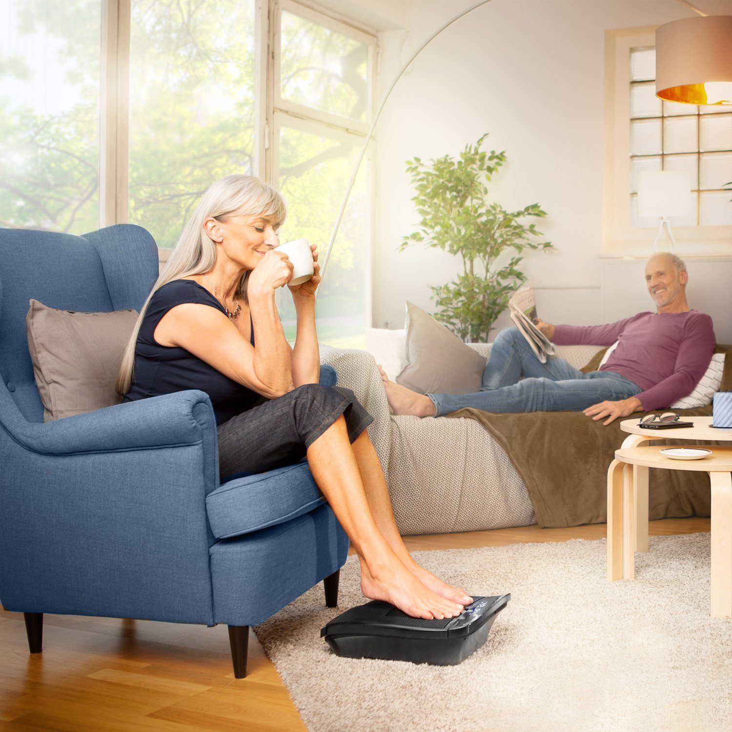 Sportstech Fußmassagegerät VX350, Massage & Heating Funktion, 50W Motor