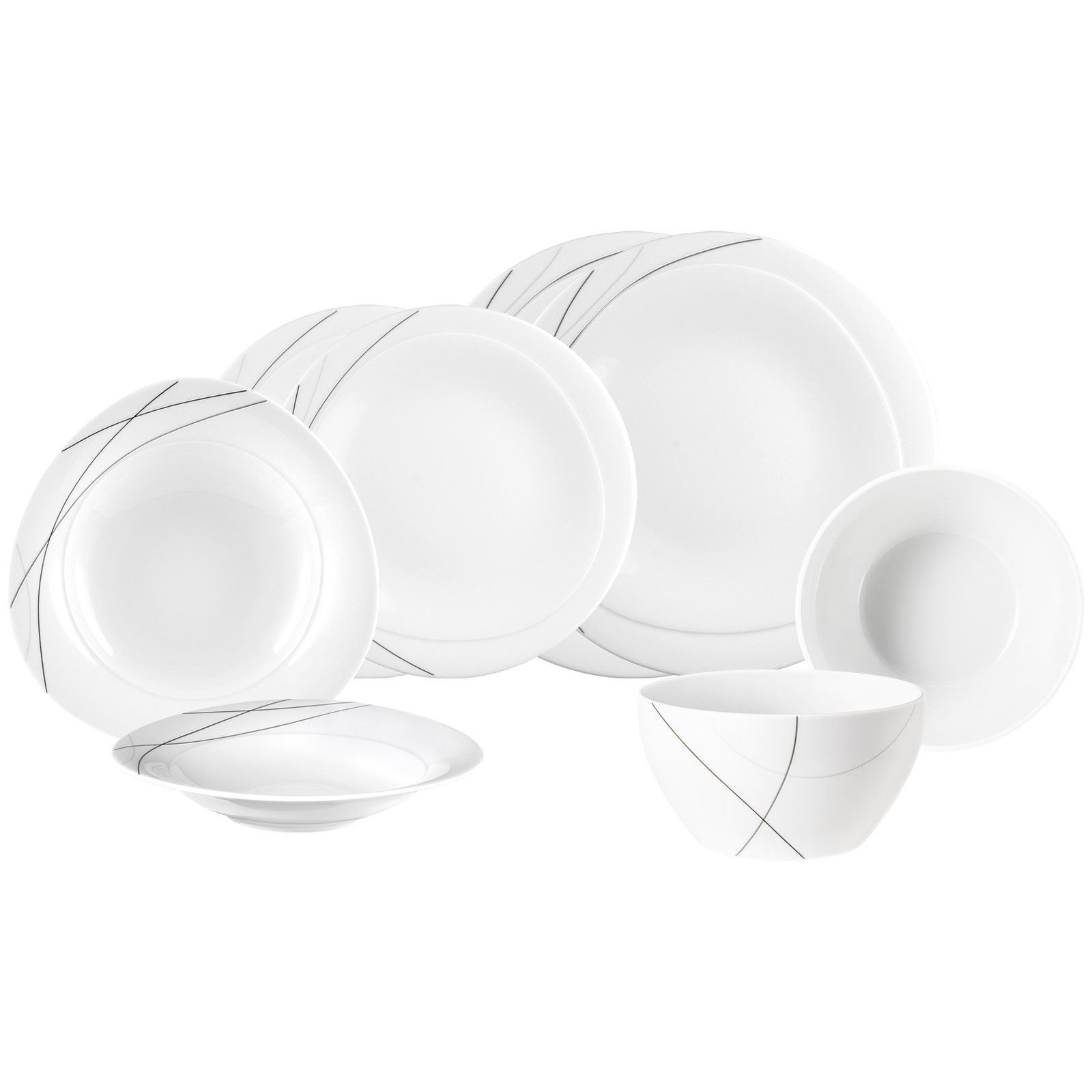 Seltmann Weiden Kombiservice Trio Highline Einsteiger-Set 8er Set (8-tlg), 2 Personen, Porzellan