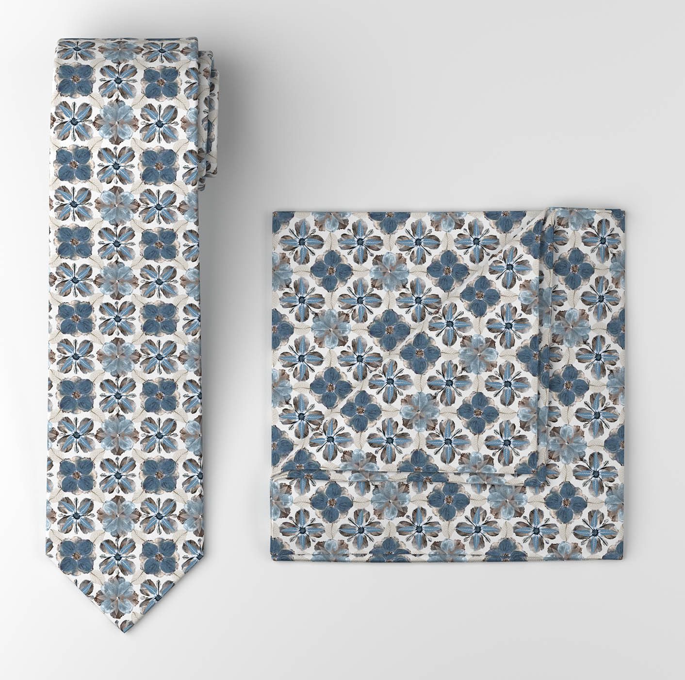 OLYMP Krawatte (Set, 2-St) Set mit Einstecktuch