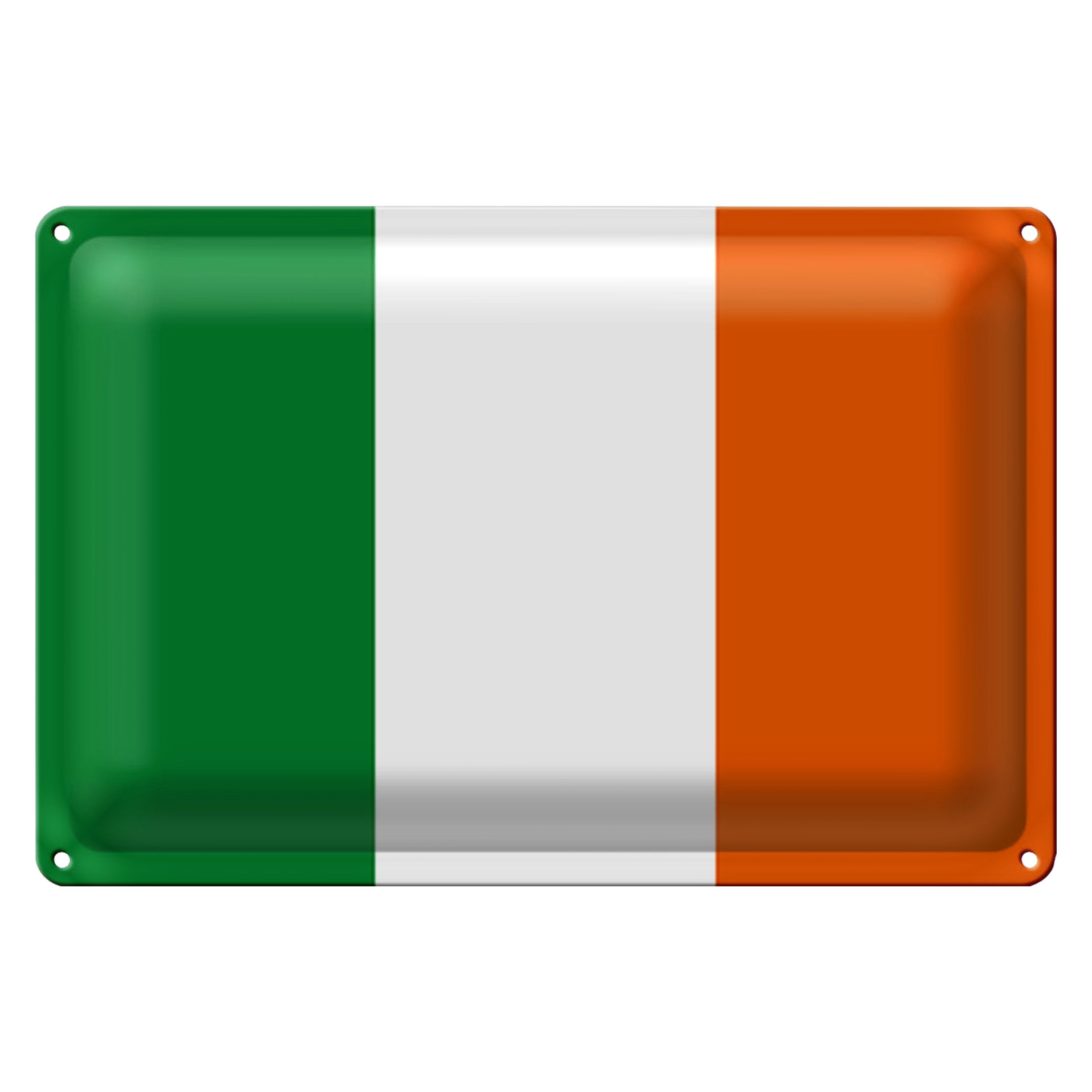 Roomando Metallschild Flagge Irland 40x30cm Flag of Ireland
