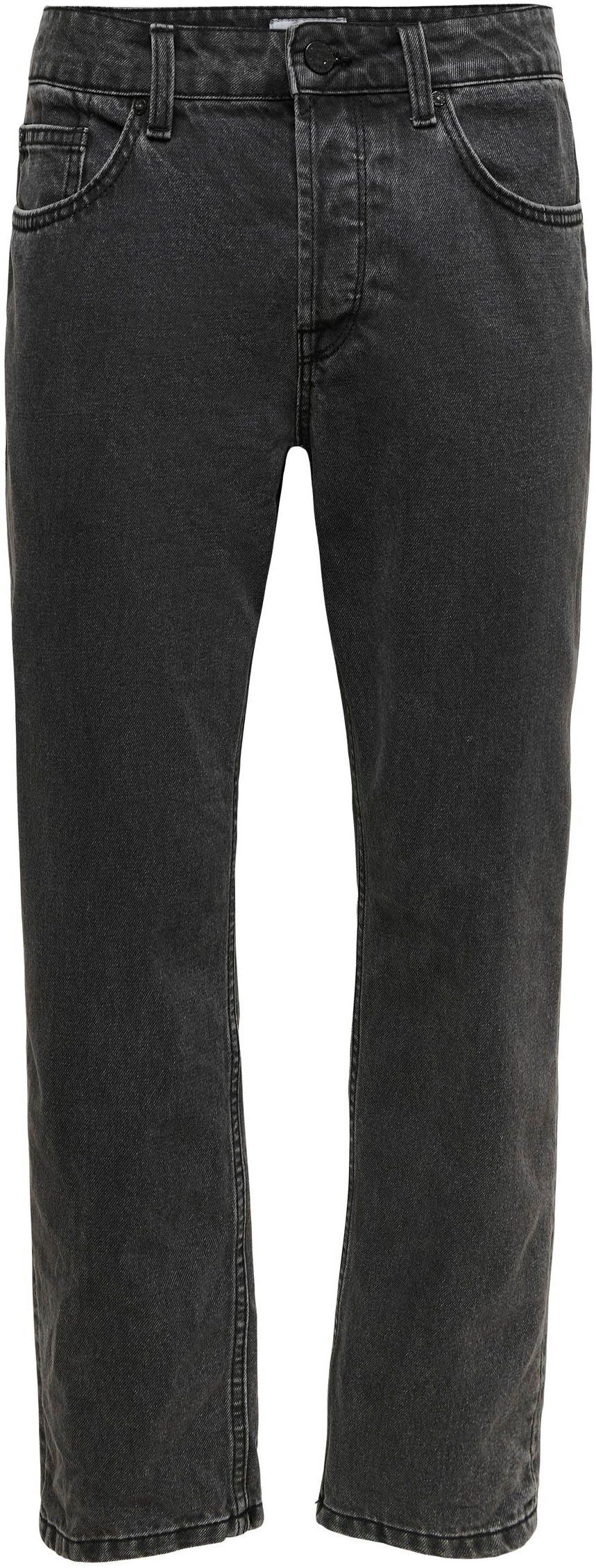 ONLY & SONS Loose-fit-Jeans ONSEDGE STRAIGHT BROMO 0017 DOT DNM NOOS black-denim