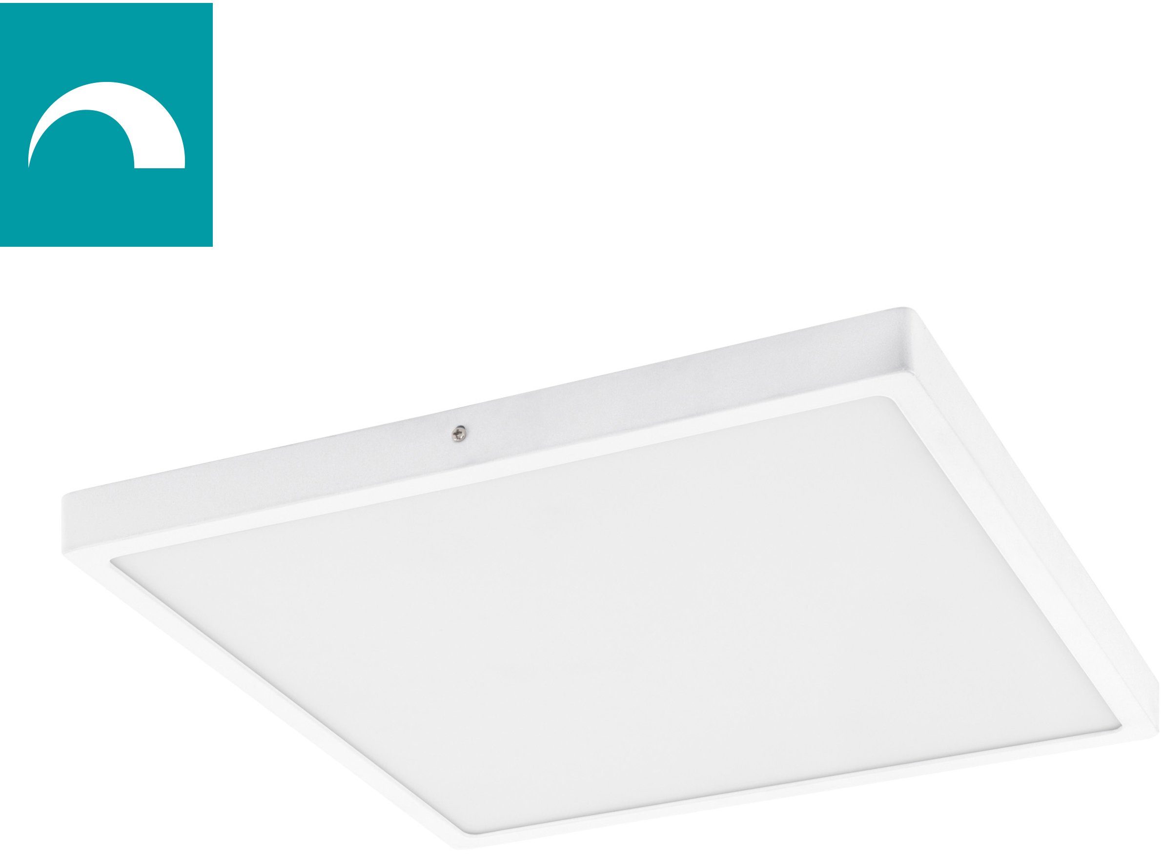 Neuheit 2024 EGLO Aufbauleuchte Warmweiß, cm 3 LED hoch integriert, fest 1, schlankes nur Design, FUEVA