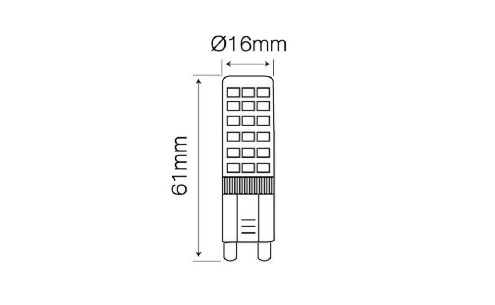 LED-Line Stiftsockel, Leuchtmittel 550 LED-Leuchtmittel St. Neutralweiß LED 2 6W G9 Lumen