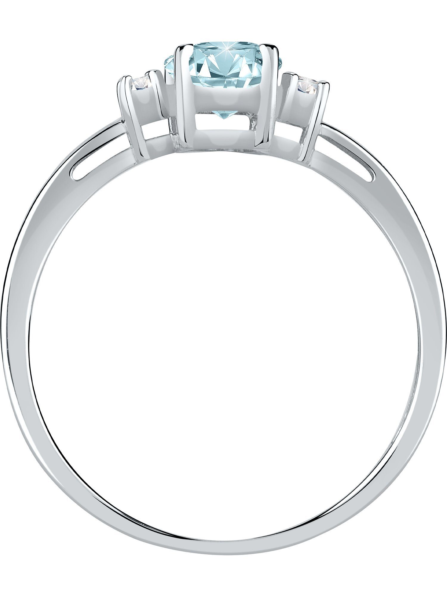 CHRIST Goldring CHRIST Damen-Damenring 585er Weißgold 1 Aquamarin