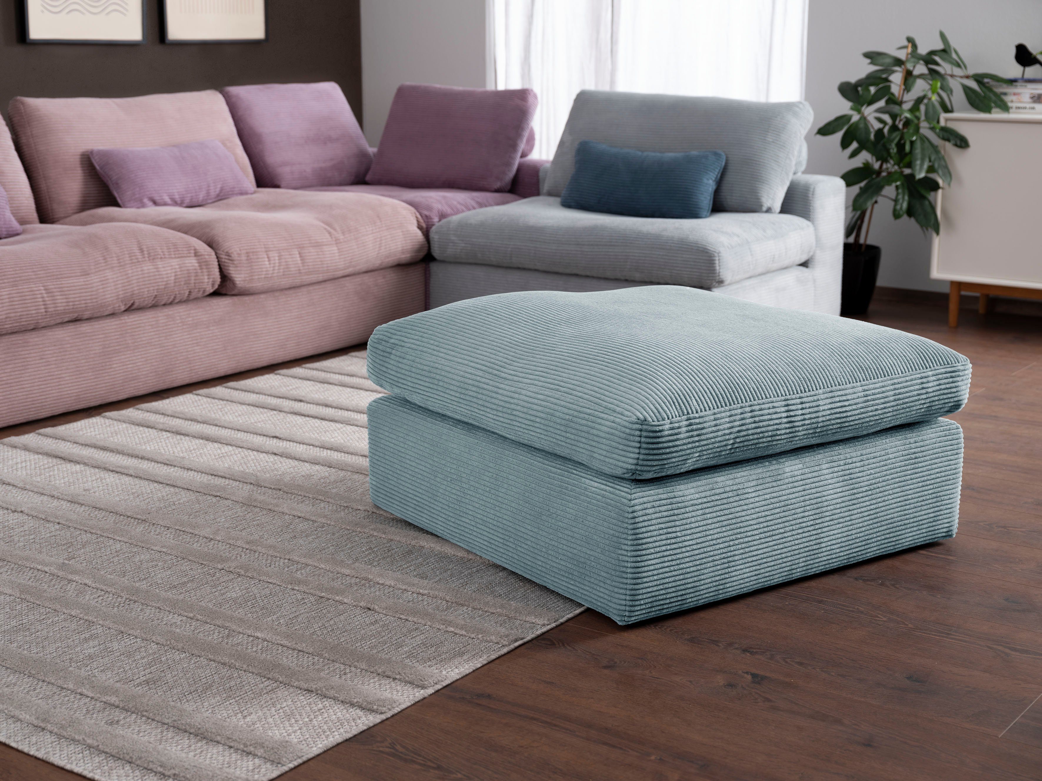 alina Hocker Sandy, 122 cm breit und 98 cm tief