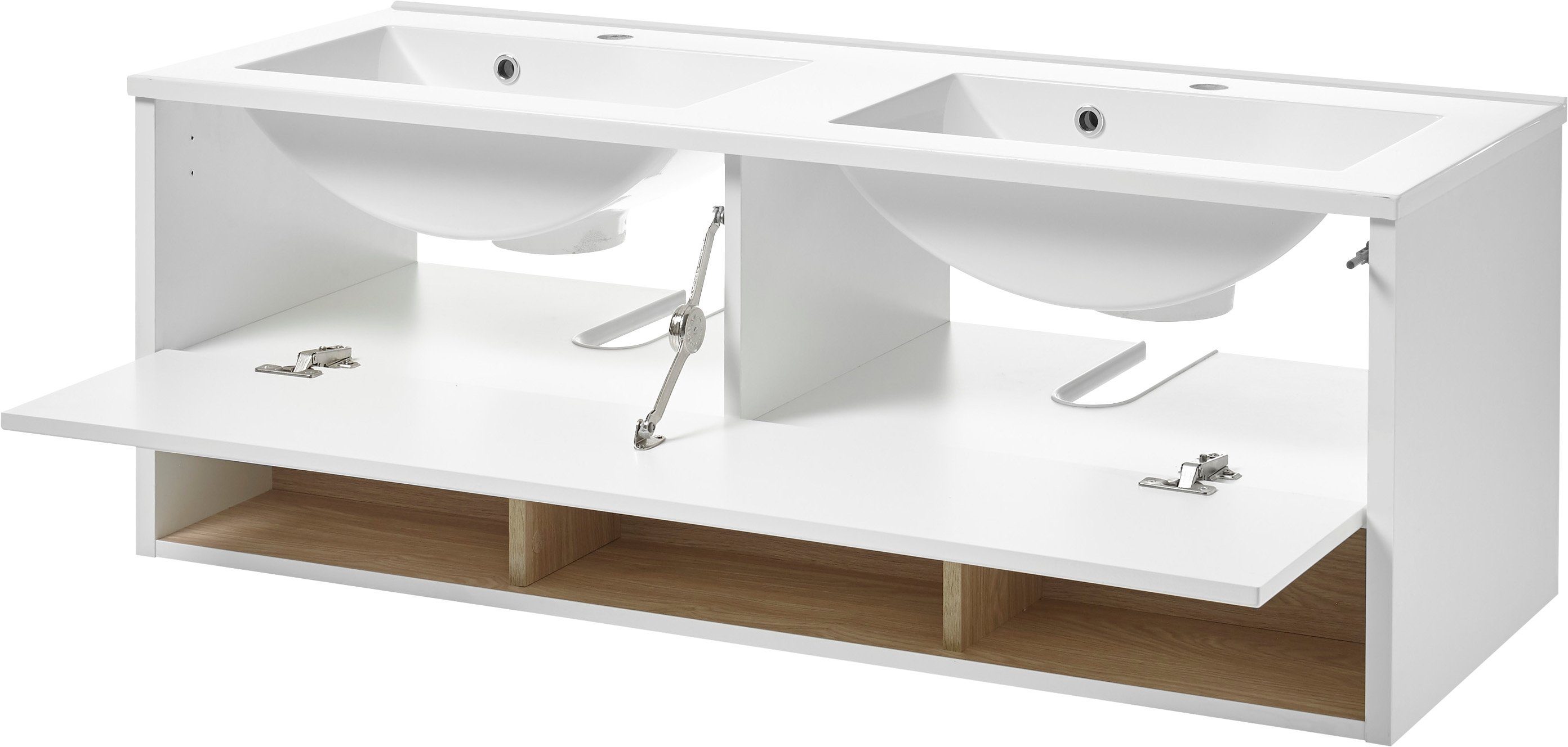 Home affaire Waschtisch Studio Line, Waschtisch inkl. Waschbecken, modernes Design, in zwei Farben verfügbar, ausreichend Stauraum