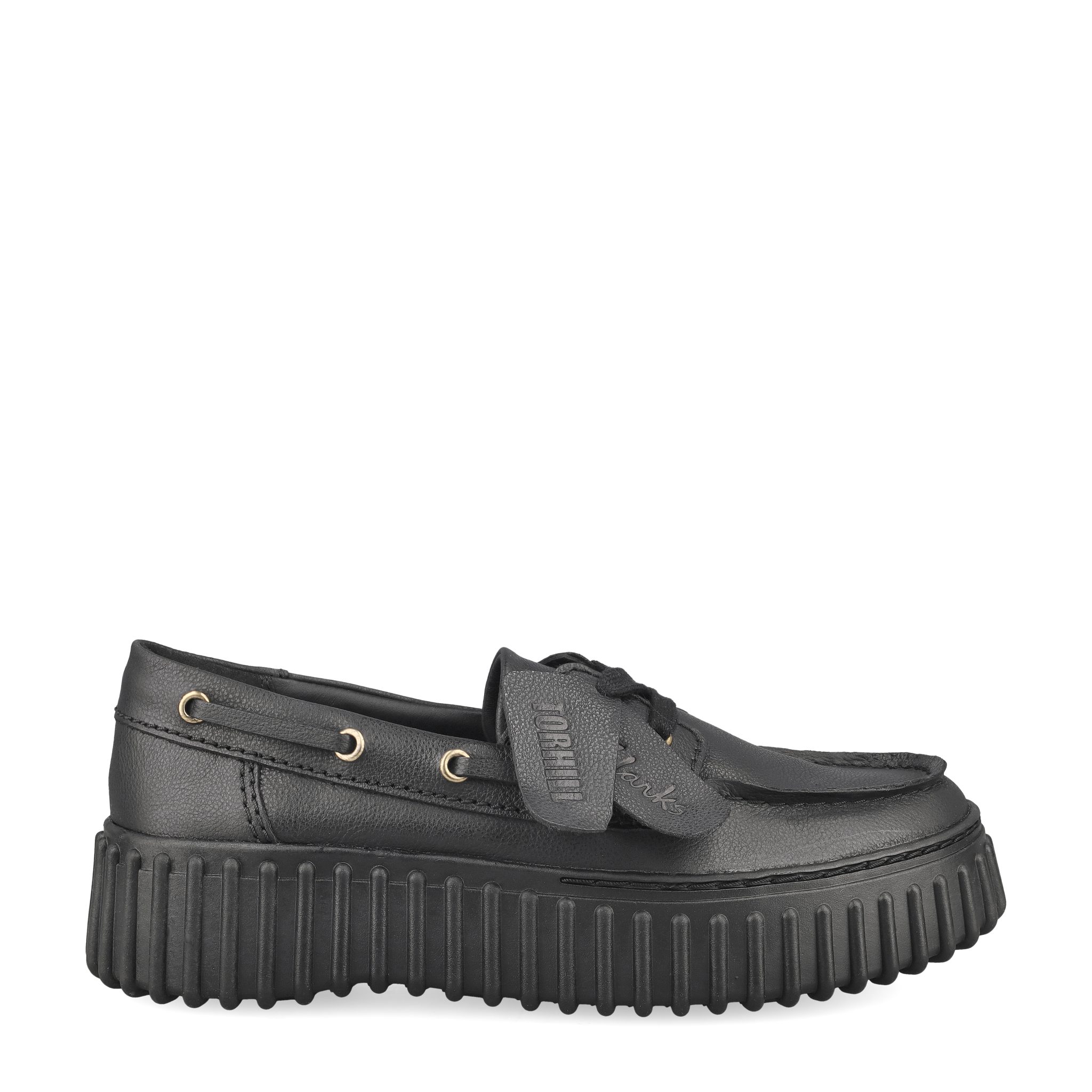 Clarks Clarks Torhill Boat 26329433 4, Schnürschuhe, Schwarz, Damen Schnürschuh
