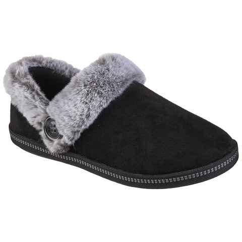 Skechers COZY CAMPFIRE FRESH TOAST Pantoffel mit Fellimitat-Kragen