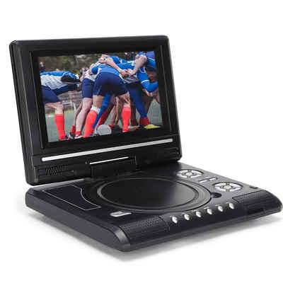 AKKEE Tragbarer DVD Player 270 Grad Drehung DVD програвачі (Mit 7,8 Zoll großes klares LCD-Display, Unterstützte Funktionen,Spielfunktion, FM-Funktion)