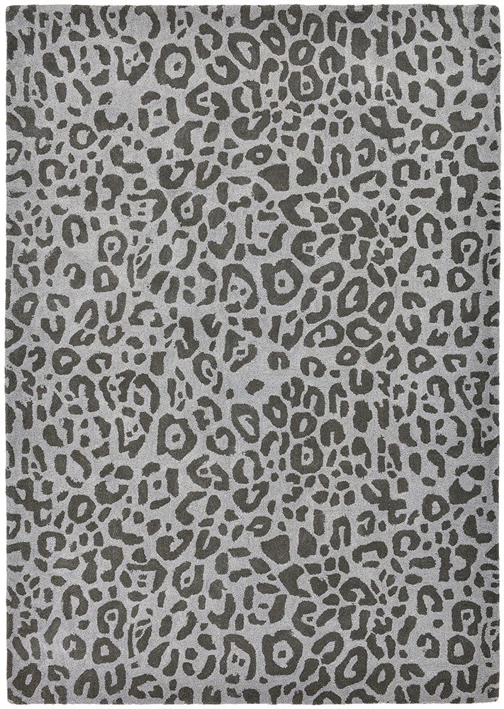 OTTO home Wollteppich Gabbo Leo, Leopardenmuster, handgearbeitet, rechteckig, Höhe: 14 mm, reine Wolle, Uni, Wohnzimmer, Schlafzimmer, Esszimmer