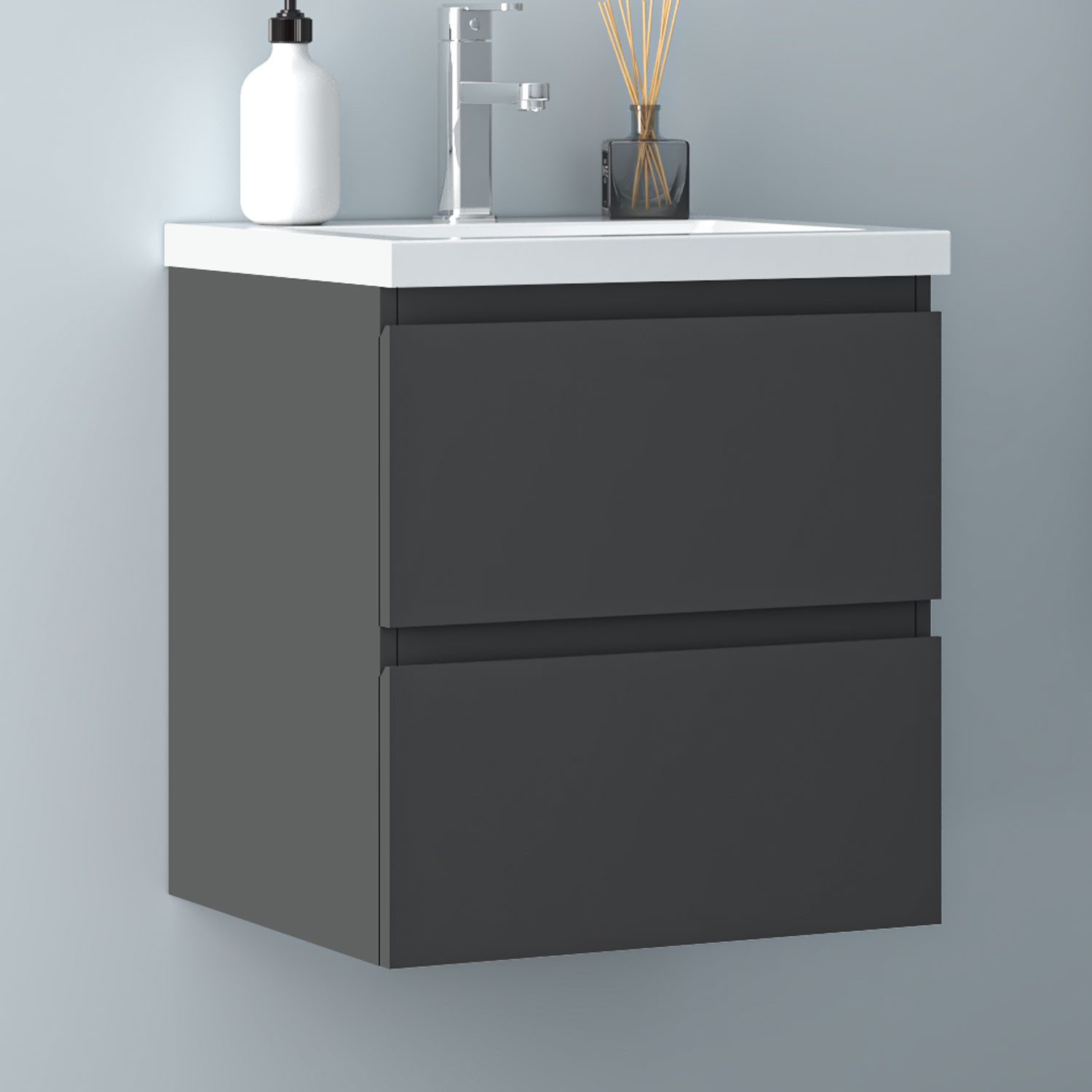 Aica Sanitär Waschtisch Badezimmerschrank Unterschrank mit Becken Badmöbel günstig online kaufen