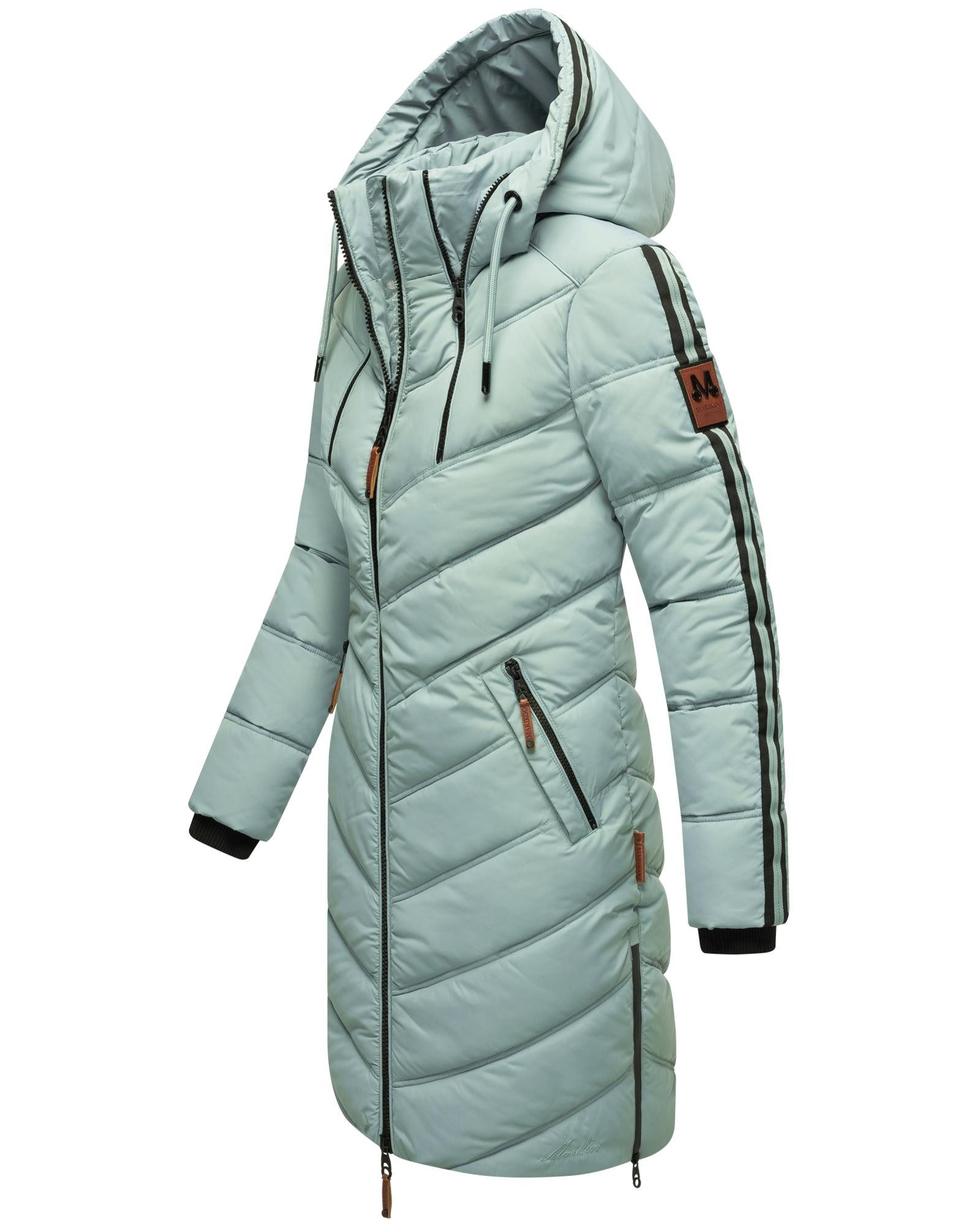 Marikoo Wintermantel Armasa modischer Damen Winter Steppmantel mit Kapuze – Bild 2 von 5