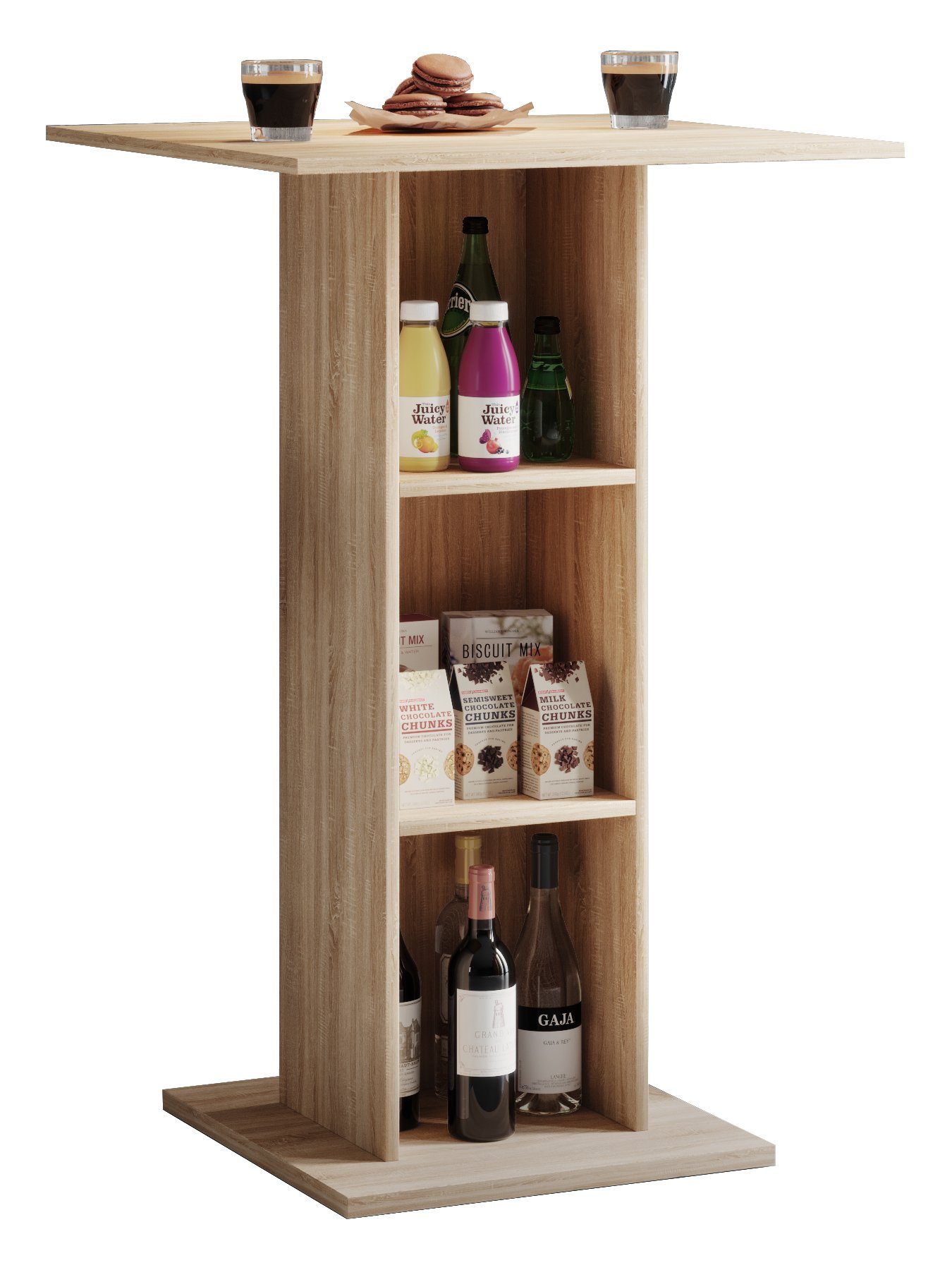 VCM Bartisch Holz Bartisch Tresen Stehtisch Bistrotisch Standos