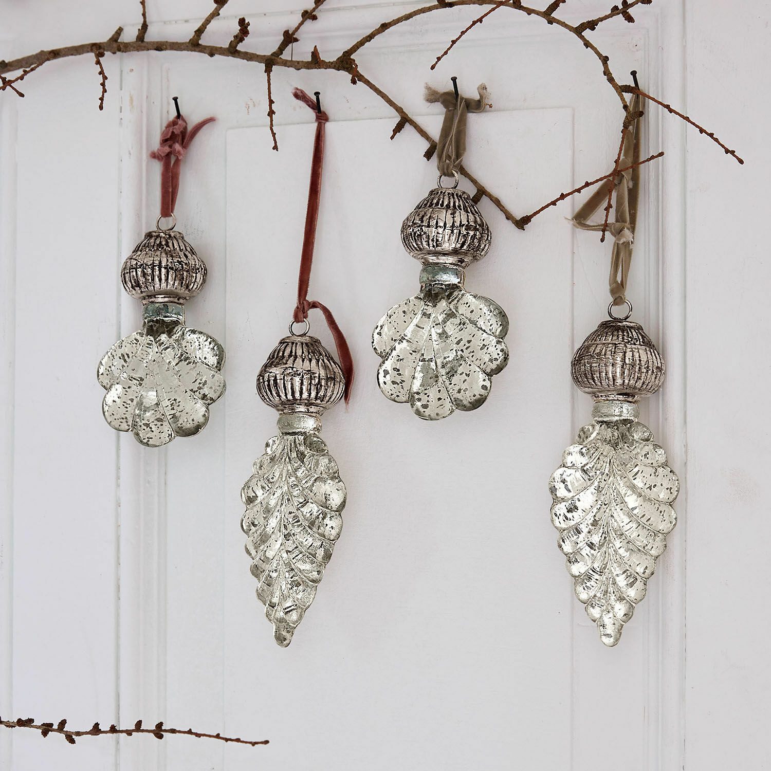 Mirabeau Christbaumschmuck Anhänger 4er Set Géraudet antiksilber, none