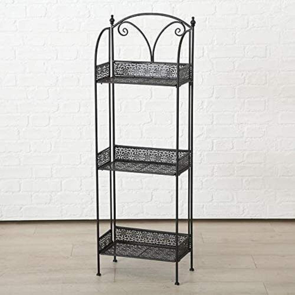 BOLTZE GRUPPE GmbH Deko-Wandregal Gartenregal Badregal Eisen Metall Klappregal Wandregal Hoch ca. 122cm