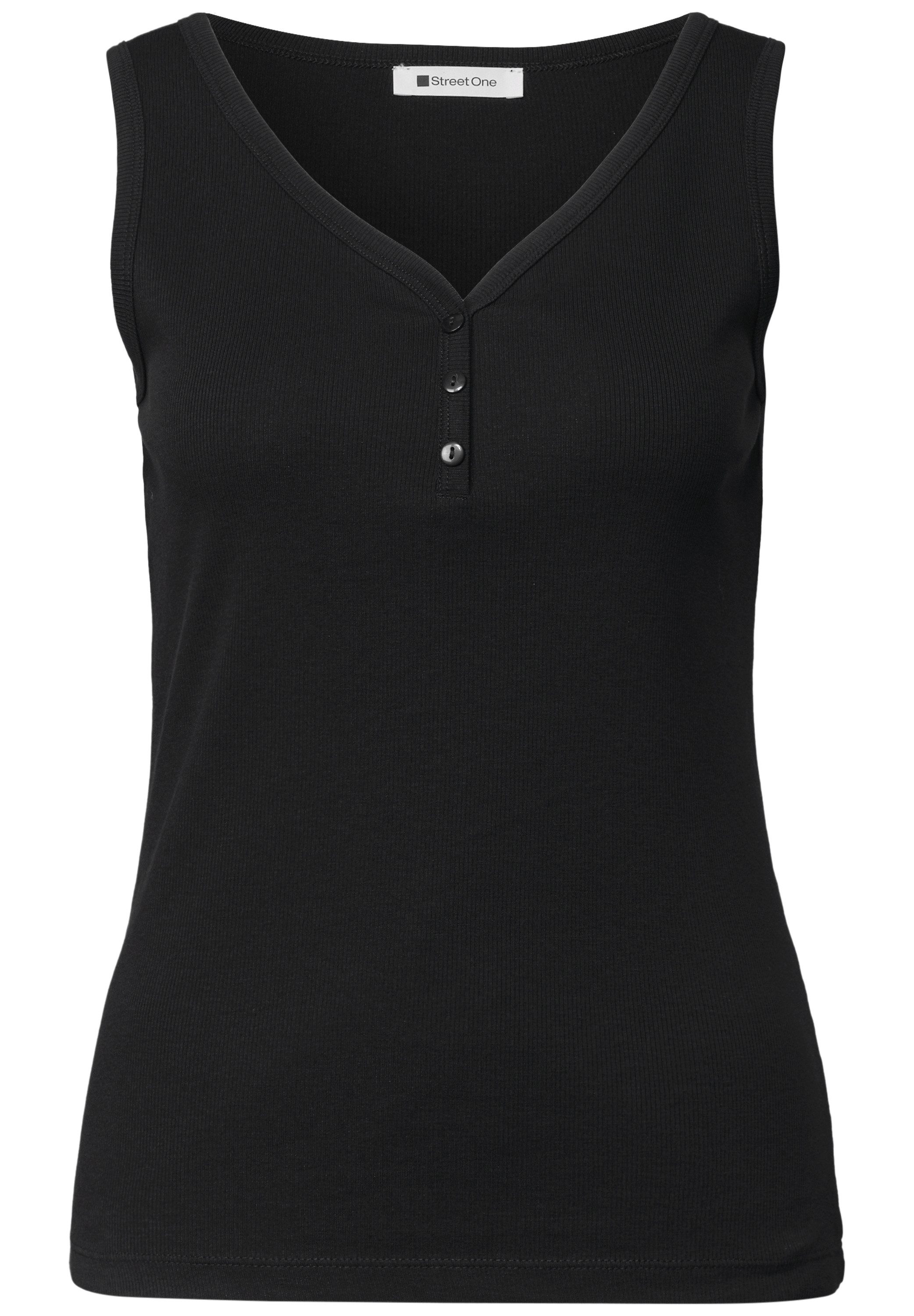 STREET ONE Ripptanktop Sommertop mit V-Neck – Bild 5 von 5