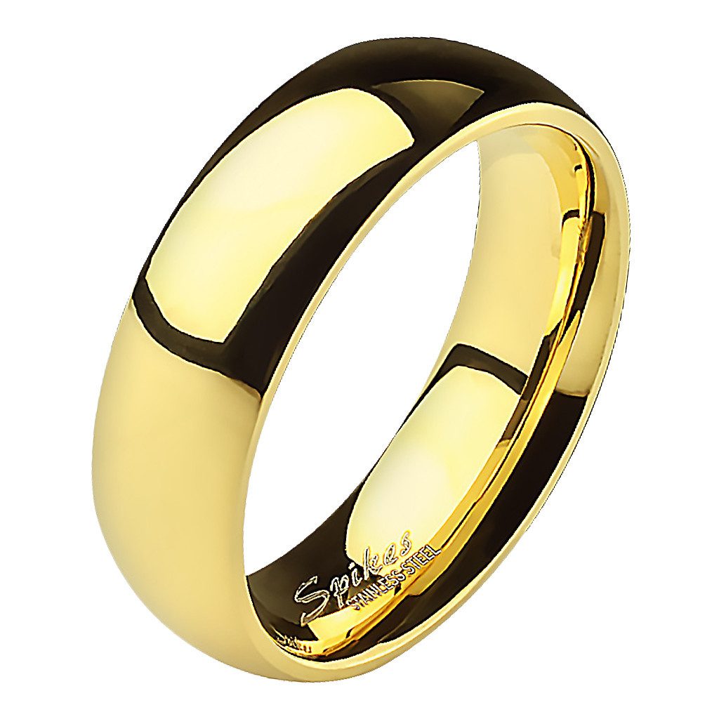 Taffstyle Fingerring Herrenring Damenring Edelstahl Gold Unisex Partnerring vergoldet (Freundschaftsring Paarring Partnerring Ehering Trauring Hochzeitsring), Verlobungsring Partnerring Freundschaftring Herrenring Damenring