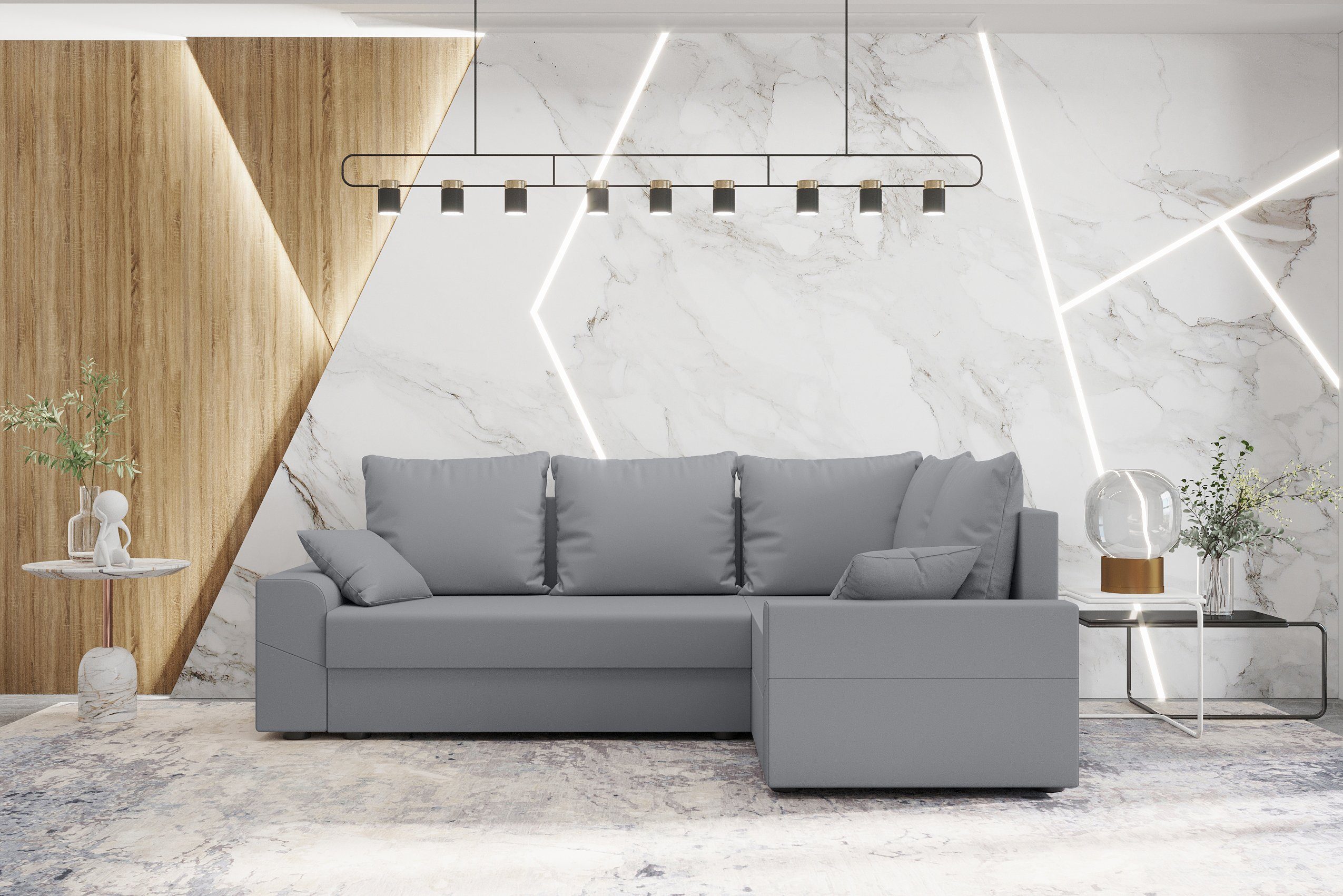 Eckcouch, Sofa, Sitzkomfort, Ecksofa Bettfunktion, Modern Stylefy L-Form, Montero, Design mit Bettkasten, mit