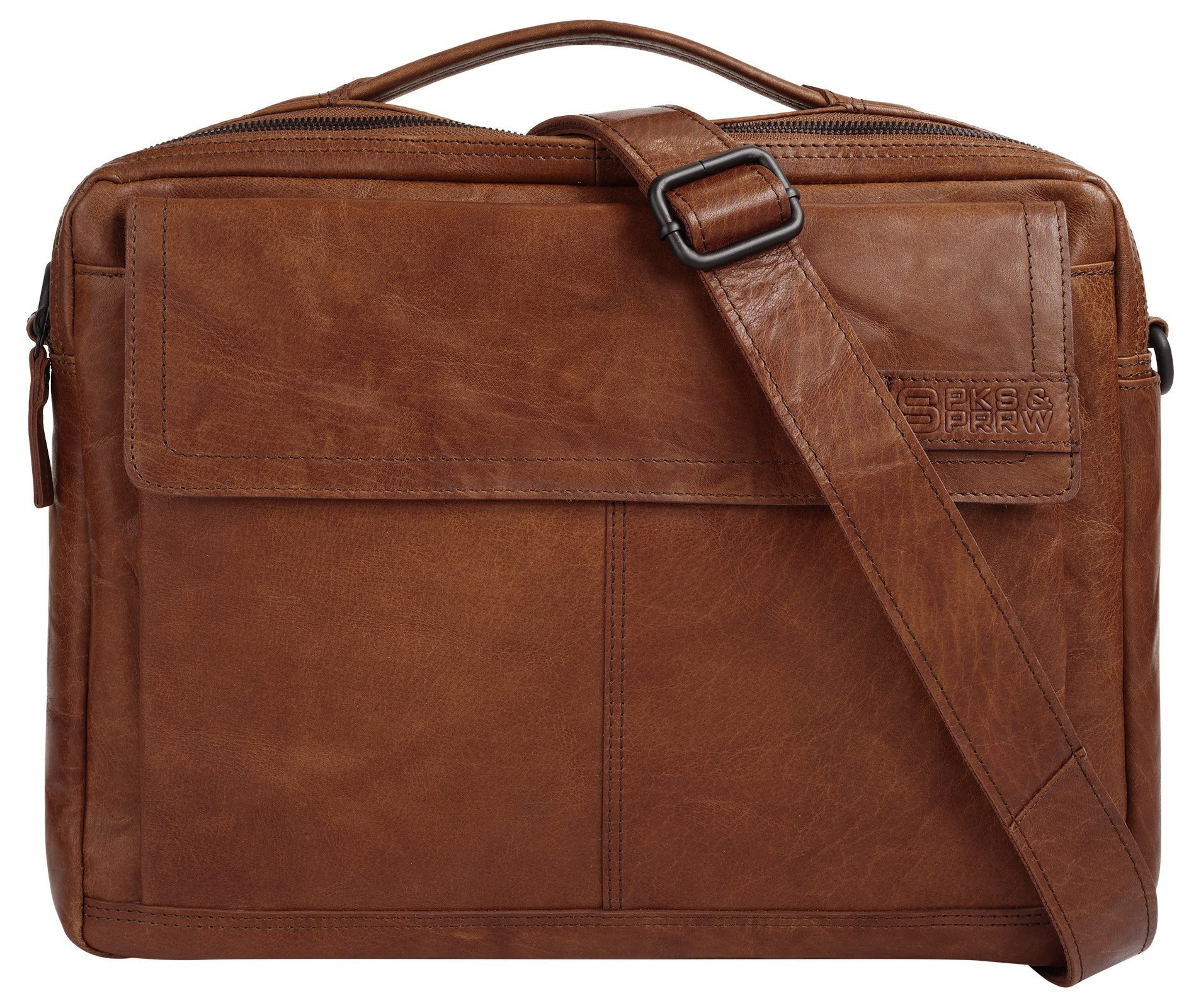 Spikes & Sparrow Laptoptasche, echt Leder