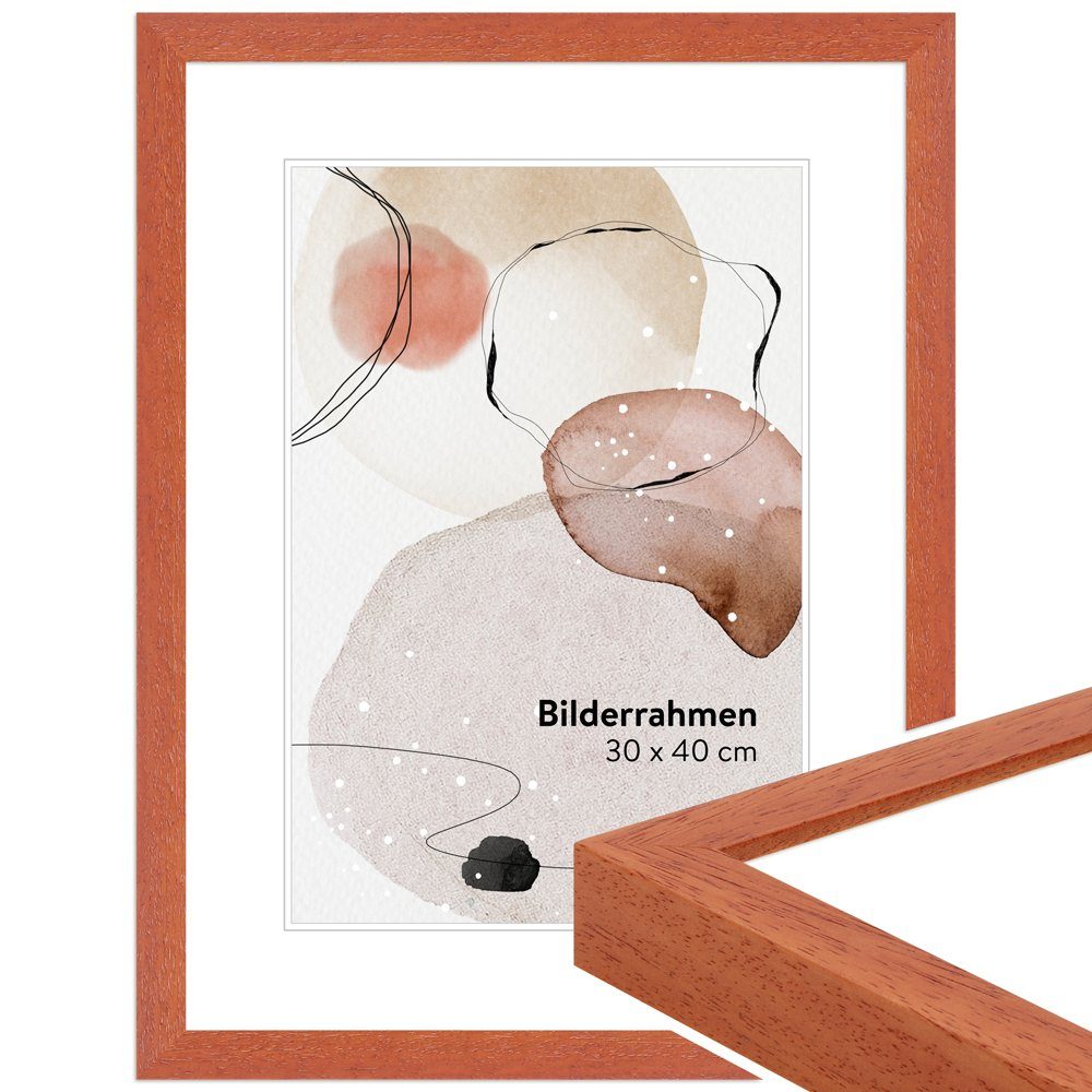 WANDStyle Bilderrahmen H960, Kirschbaum-Optik, aus Massivholz im Stil Klassisch