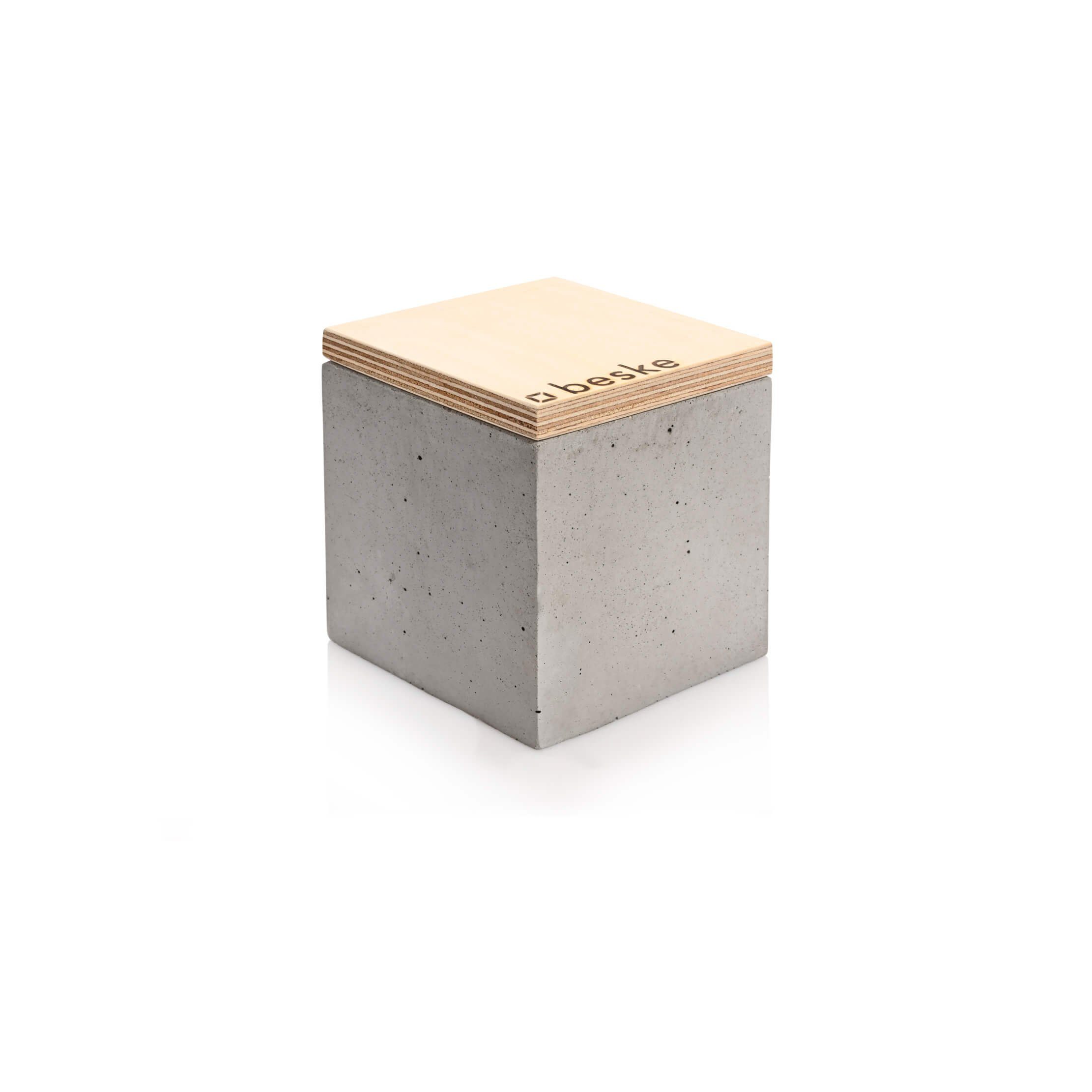 beske Outdoorkerze Betonfeuer® - Pico mit Dauerdocht Kerzenfresser Tischfeuer (10x10x10), Wachsrecycling mit besonderem Ambiente und nachhaltigem Dauerdocht