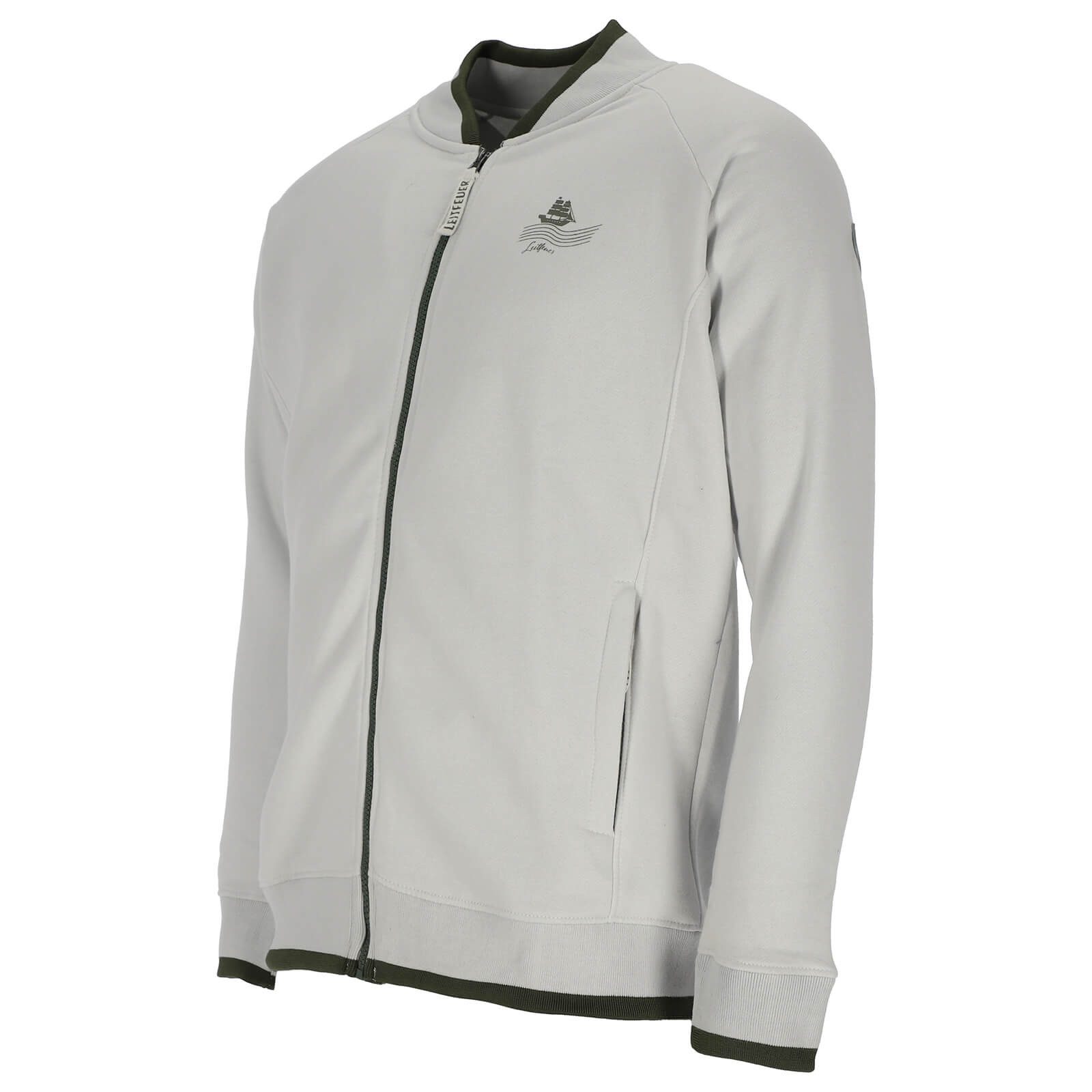 Leitfeuer Sweatjacke Herren Jacke mit Stehkragen und modischen Streifen-Abs günstig online kaufen