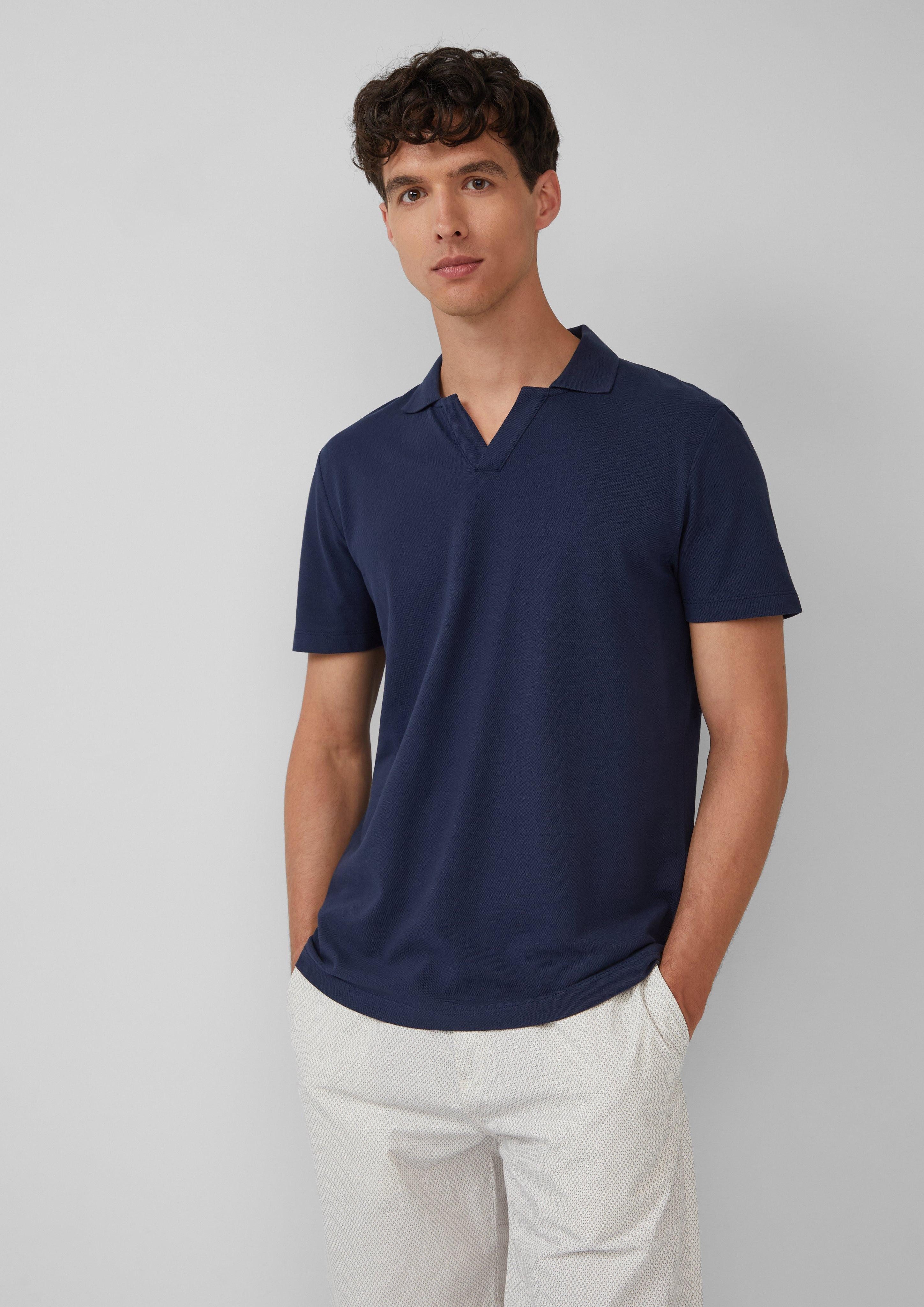 s.Oliver Kurzarmshirt Poloshirt aus Baumwolle mit günstig online kaufen