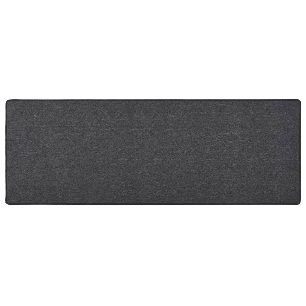 vidaXL Teppich Teppichläufer Anthrazit 50x150 cm, Höhe: 0 mm