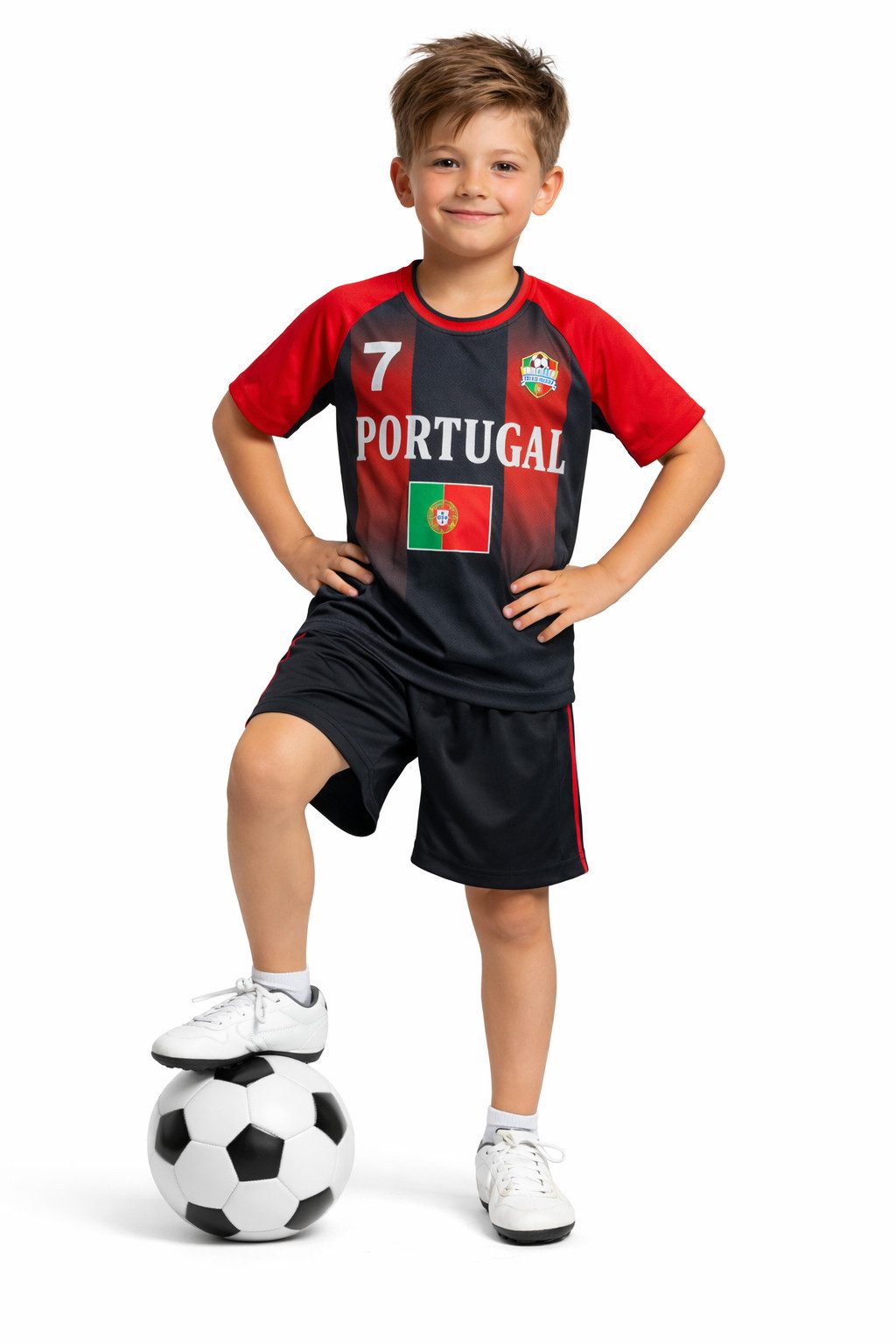Fashion Boy Fußballtrikot Fussball Fan Set Portugal, Trikot + Shorts, JS286e (Set)