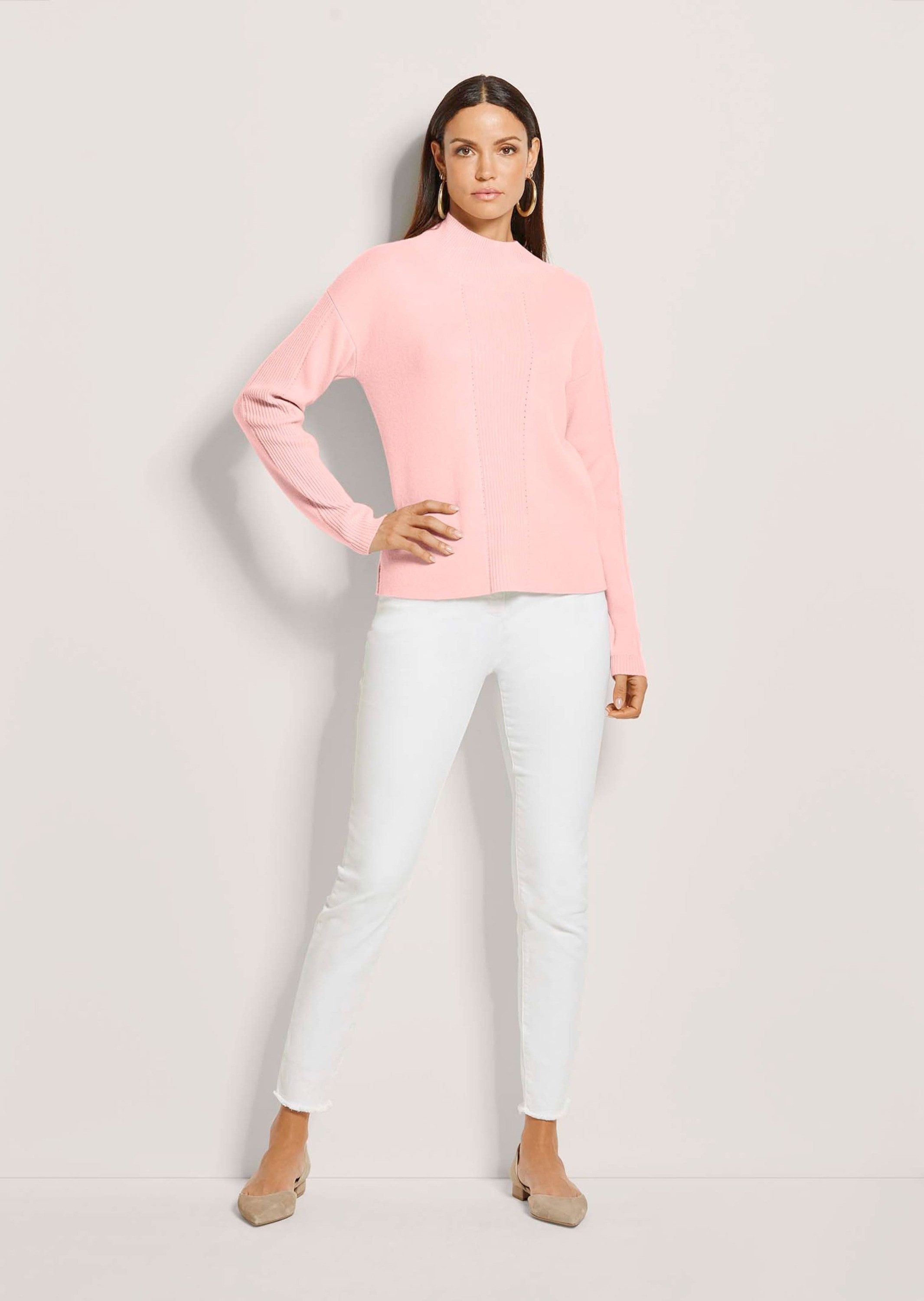 MADELEINE Strickpullover Kaschmir-Pullover mit Pointelle-Muster günstig online kaufen