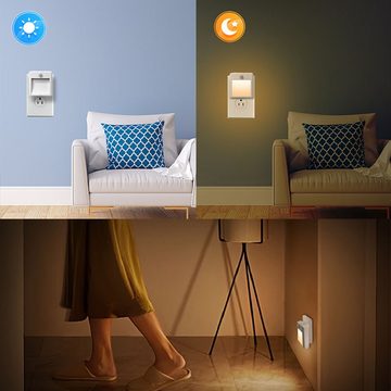 zggzerg LED Nachtlicht Nachtlicht Steckdose mit Bewegungsmelder, mit 3 Farbtemperatur-Modi