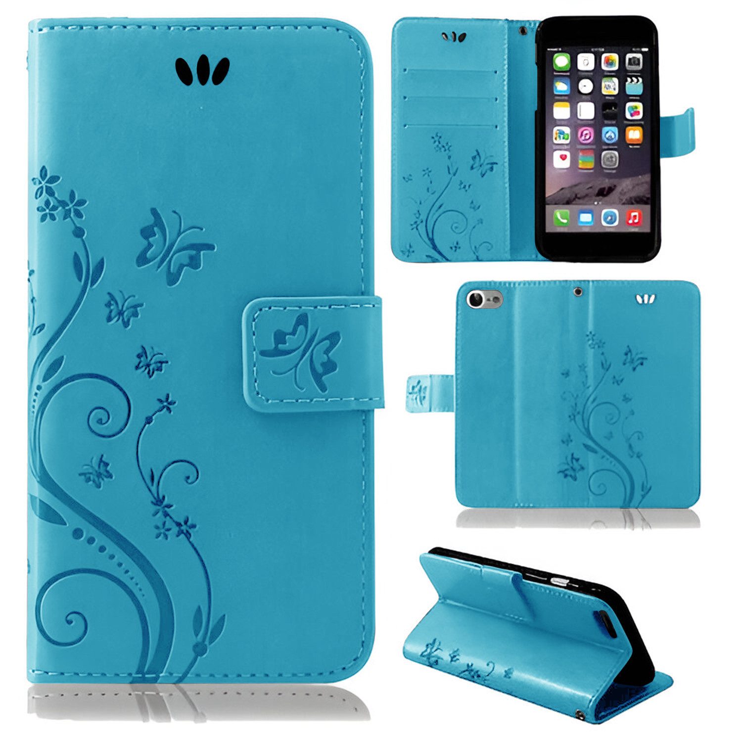 betterfon Smartphone-Hülle Handytasche für Apple iPhone 5 / 5s / SE Klapphülle Klapphülle
