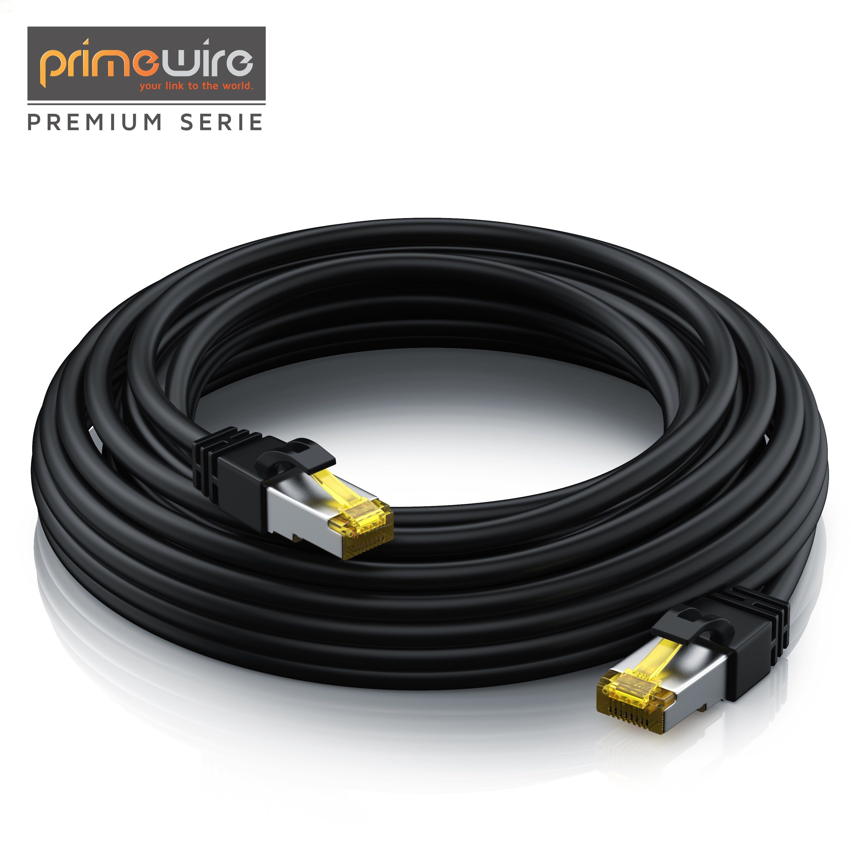 Primewire Gigabit Ethernet S/FTP Netzwerkkabel, 10000 Mbit/s, Patchkabel - 30m LAN-Kabel, CAT.7, RJ-45 (Ethernet) (3000 cm), für Router, Modem, Switch, PC, idea – Bild 4 von 5