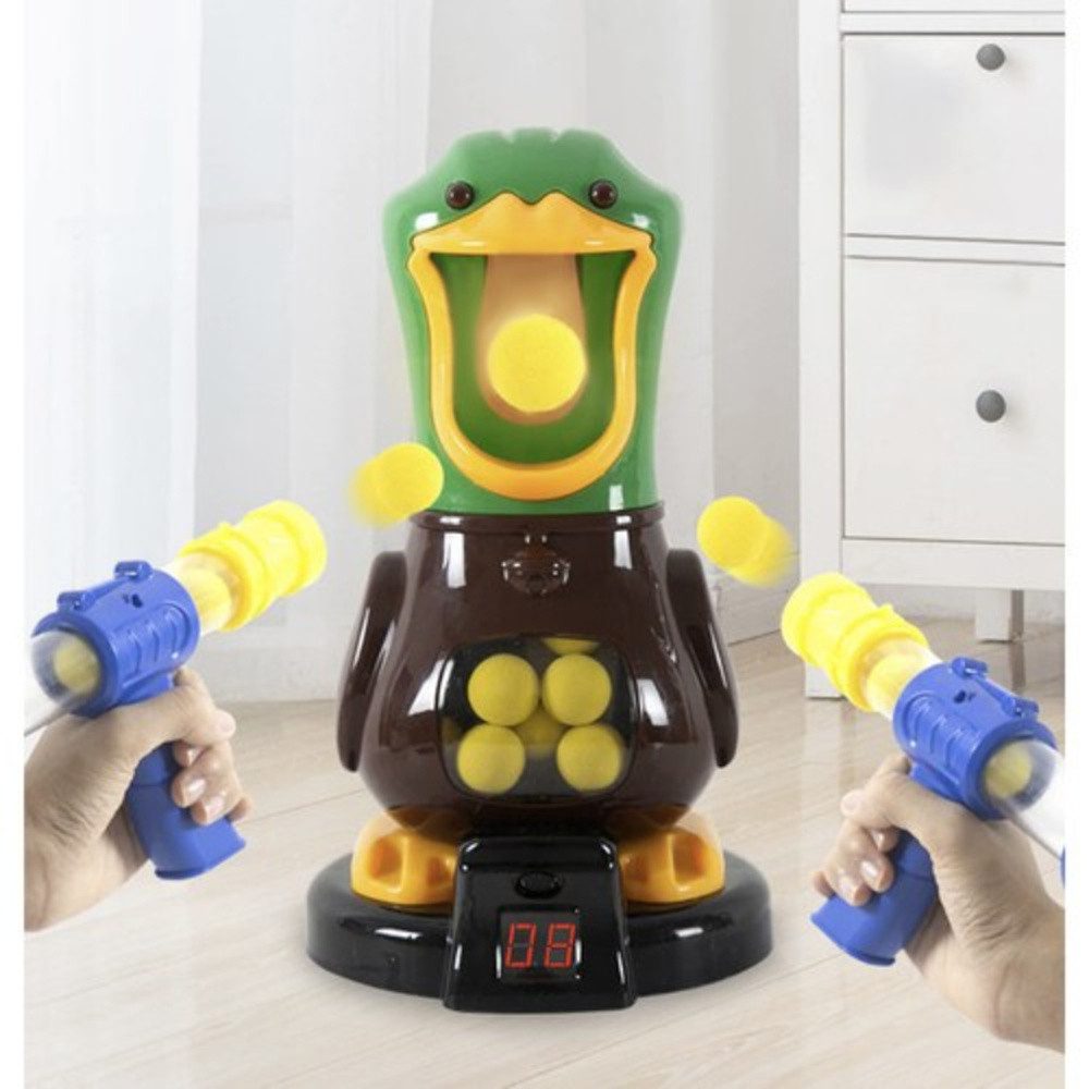 KRUZZEL Zielscheibe Kinderspielzeug Zielschießen Ente, (Spar-Set, 1-tlg., Training), Trefferzähler Kinderspielzeug