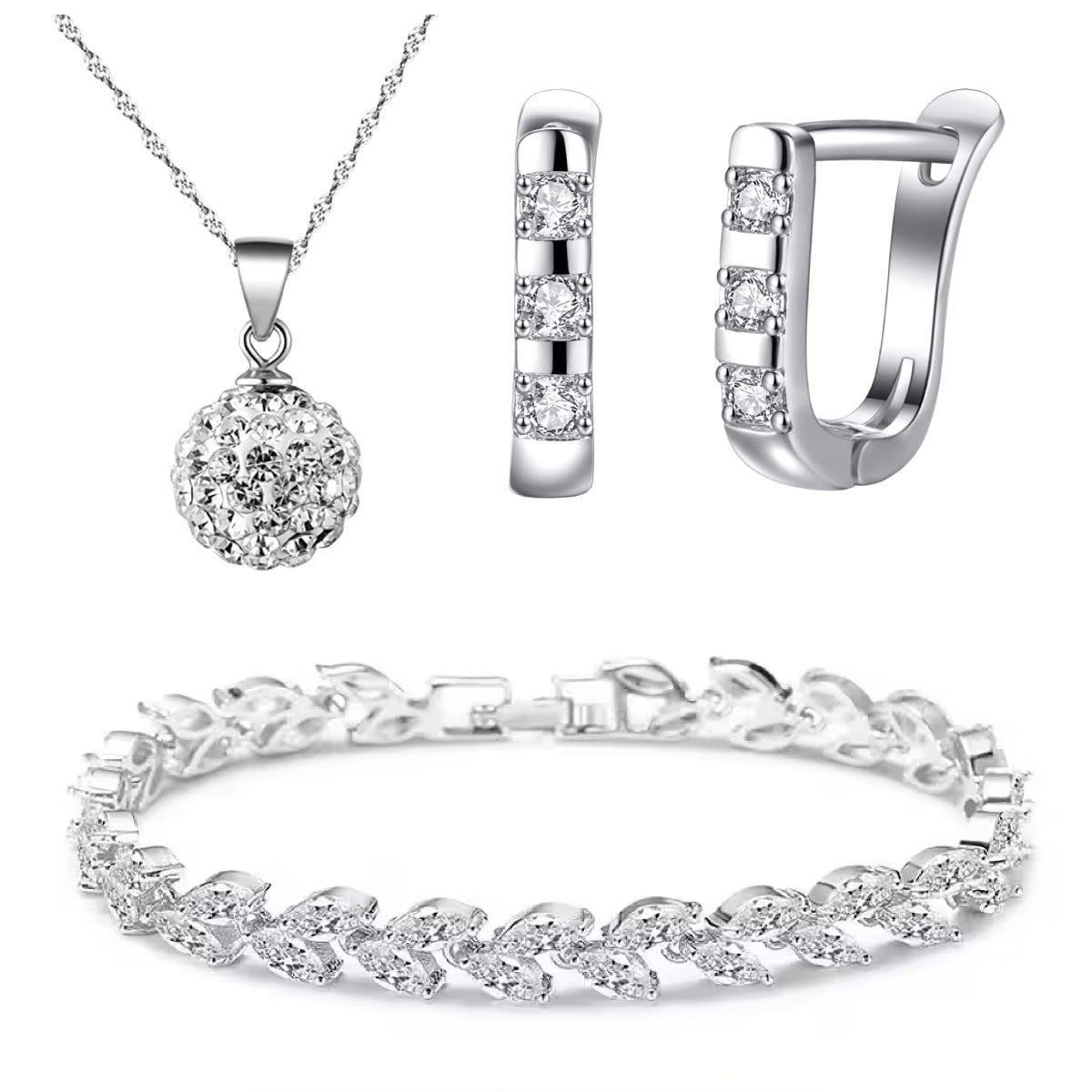 Kim Johanson Schmuckset Lana (Set, 3-tlg), mit Zirkonia, aus 925 Silber und günstig online kaufen