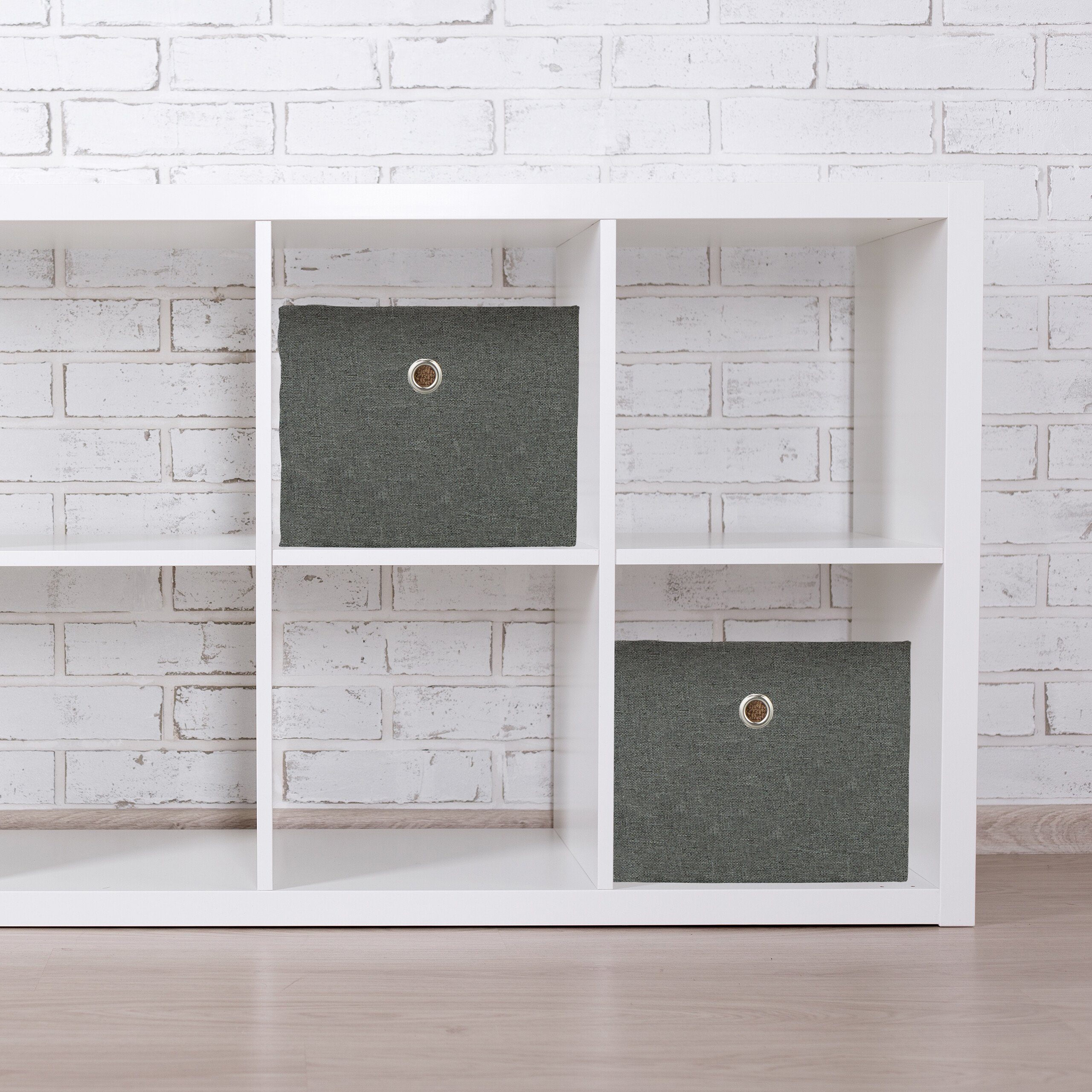 relaxdays Aufbewahrungsbox im 2er Set, Dunkelgrau günstig online kaufen