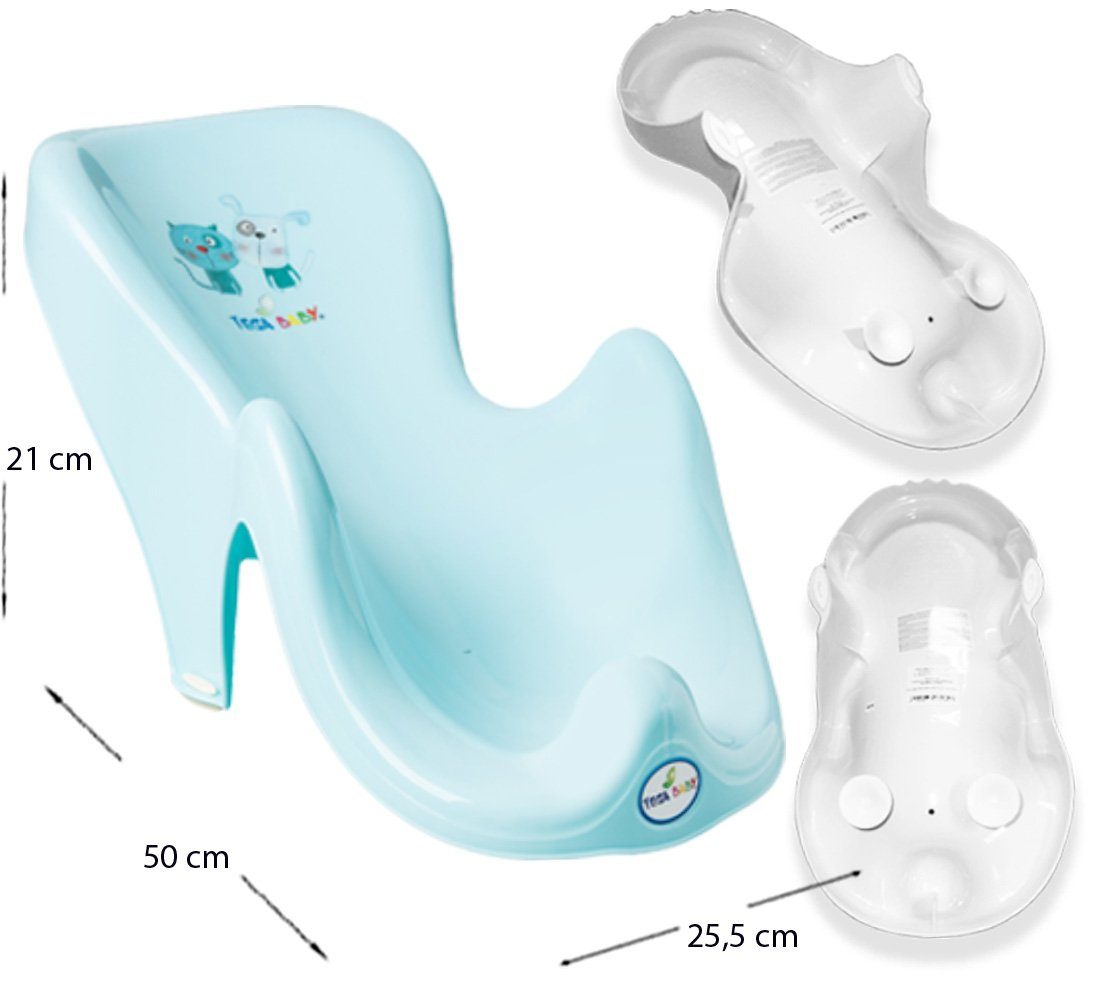 Baby SET- Tega-Baby (Spar-set Made Dog Babybadewanne Teile Europe), = cm, Blau + 86 Badeset 2 in & - Wanne BADESITZ Cat BABYWANNE