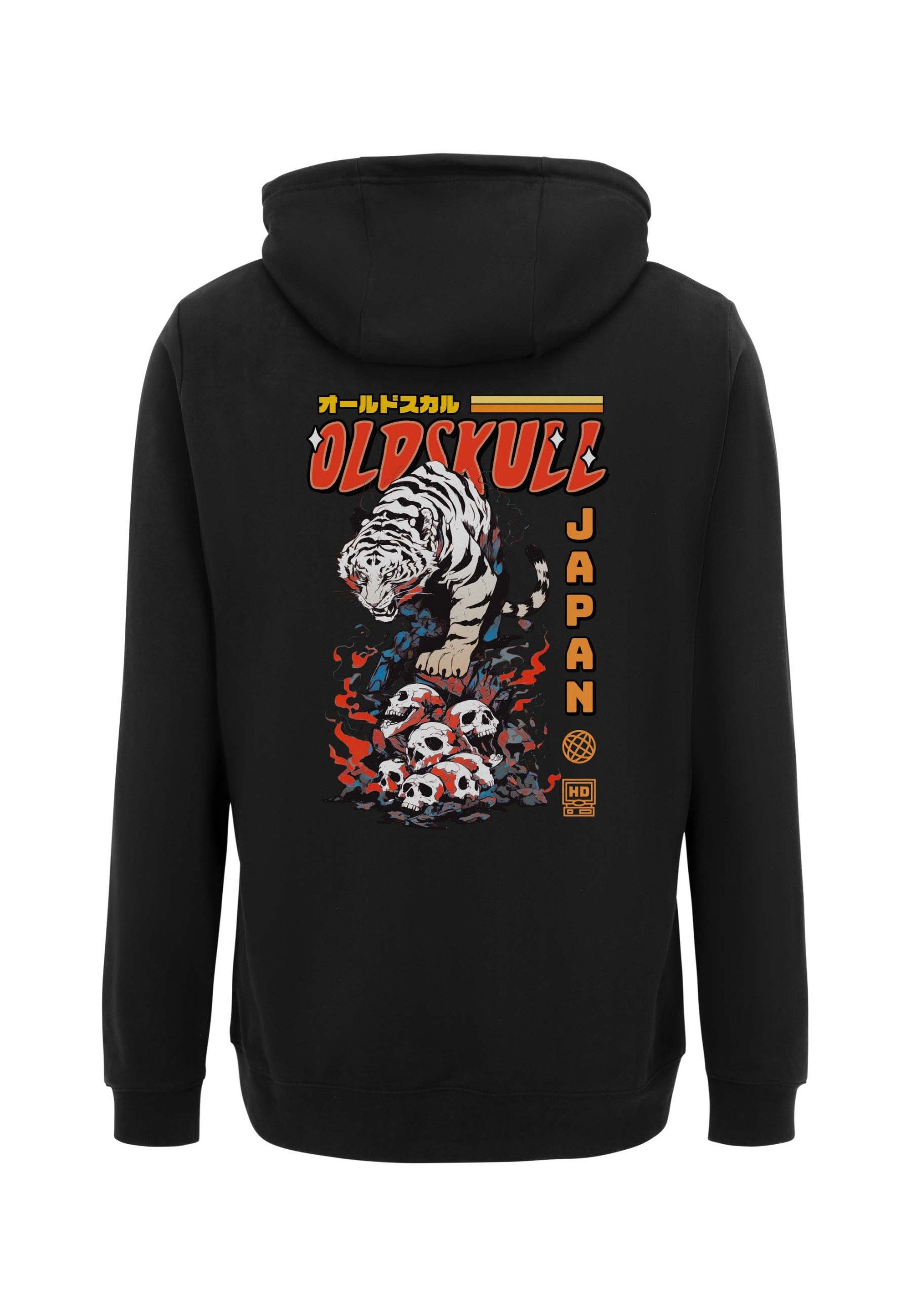 Oldskull Kapuzensweatshirt Xtreme Tattoo Tiger Skull Graphic Vintage-Vibe i günstig online kaufen