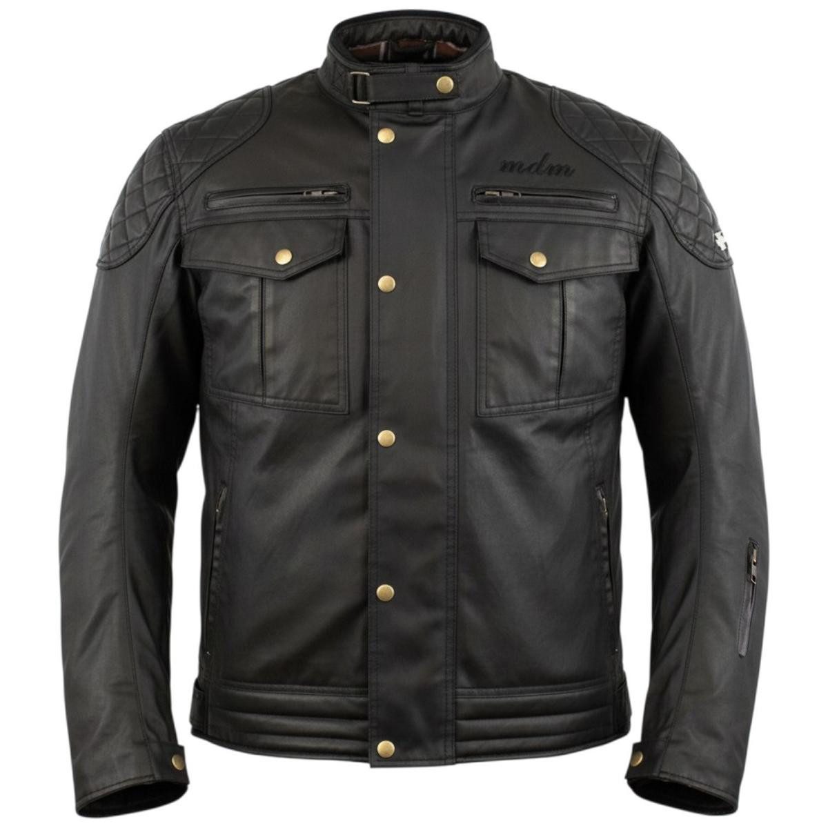 Motorradjacke MDM Motorradjacke im Vintage Stil wasserdicht mit Protektoren