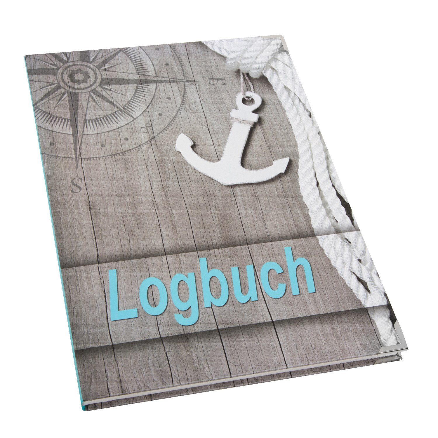 Logbuch-Verlag Tagebuch Logbuch DINA4 Metallecken mit Hardcover