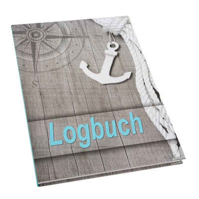 Logbuch-Verlag Tagebuch Logbuch DINA4 Hardcover mit Metallecken