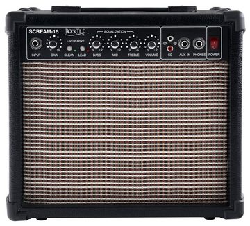 Rocktile E-Gitarren Add On Package medium Audioverstärker (Anzahl Kanäle: 2, 15 W, Medium Set: Amt, Tasche, Gurt, Ständer, Instrumentenkabel, Plektren)